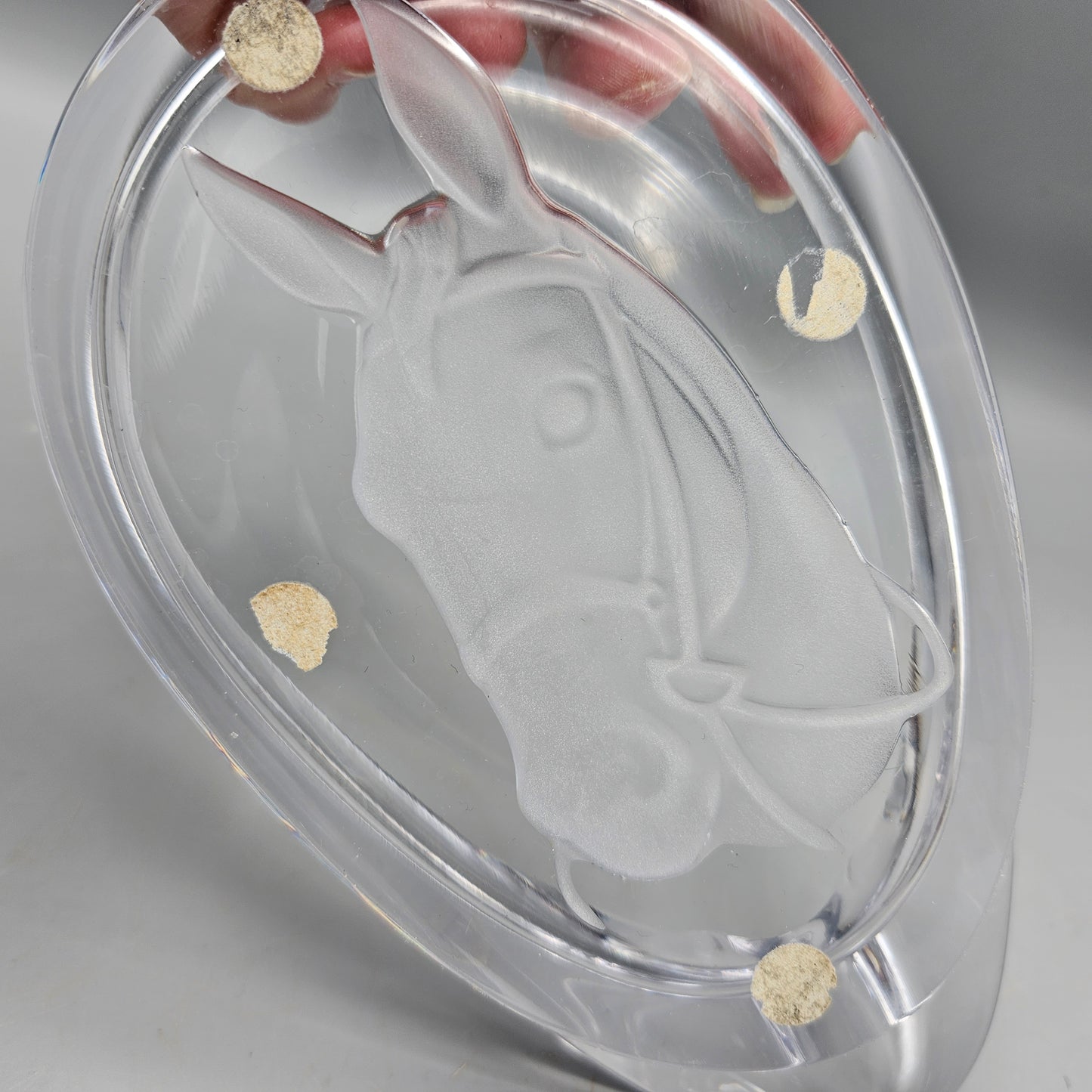Sevres Crystal Horse Head Cigar Ashtray