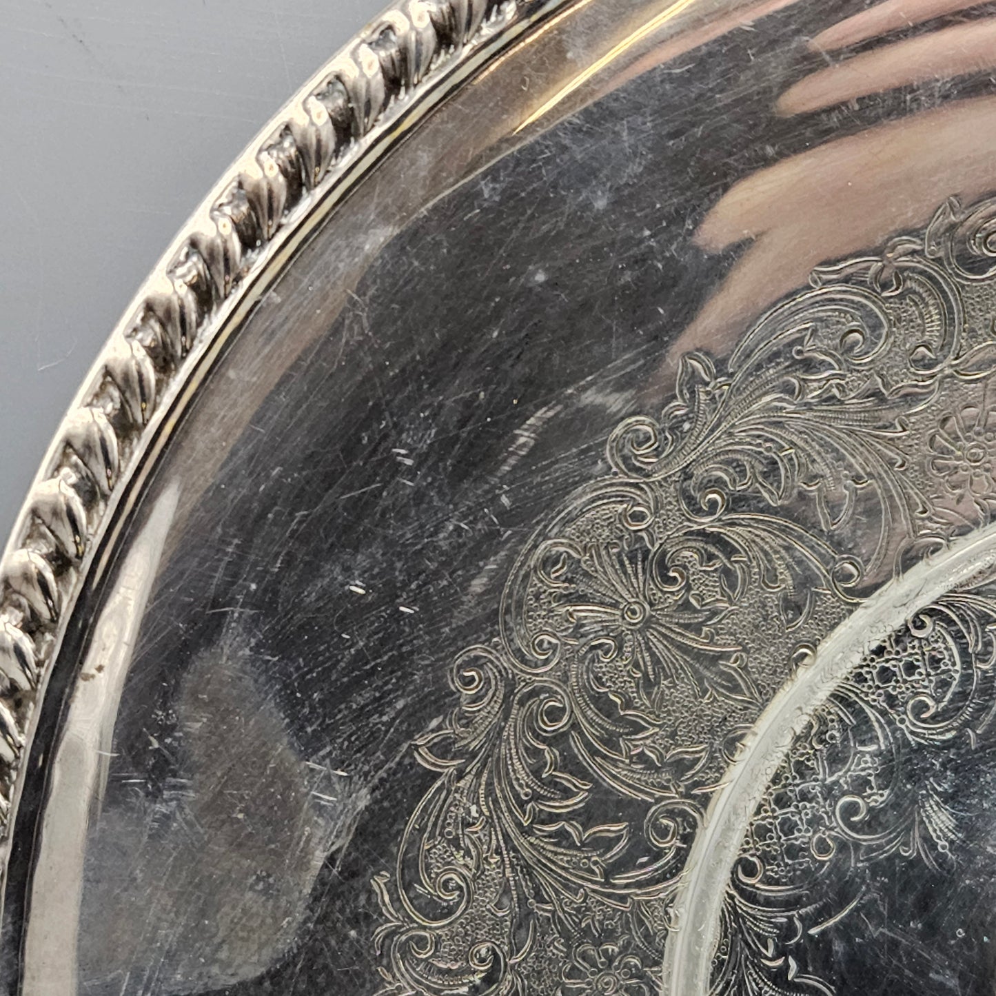 Silverplate Charger with Horse Medallion
