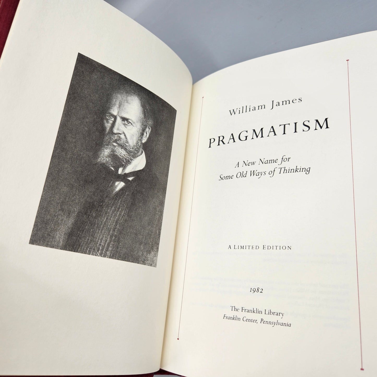Leatherbound Book William James "Pragmatism" Franklin Library