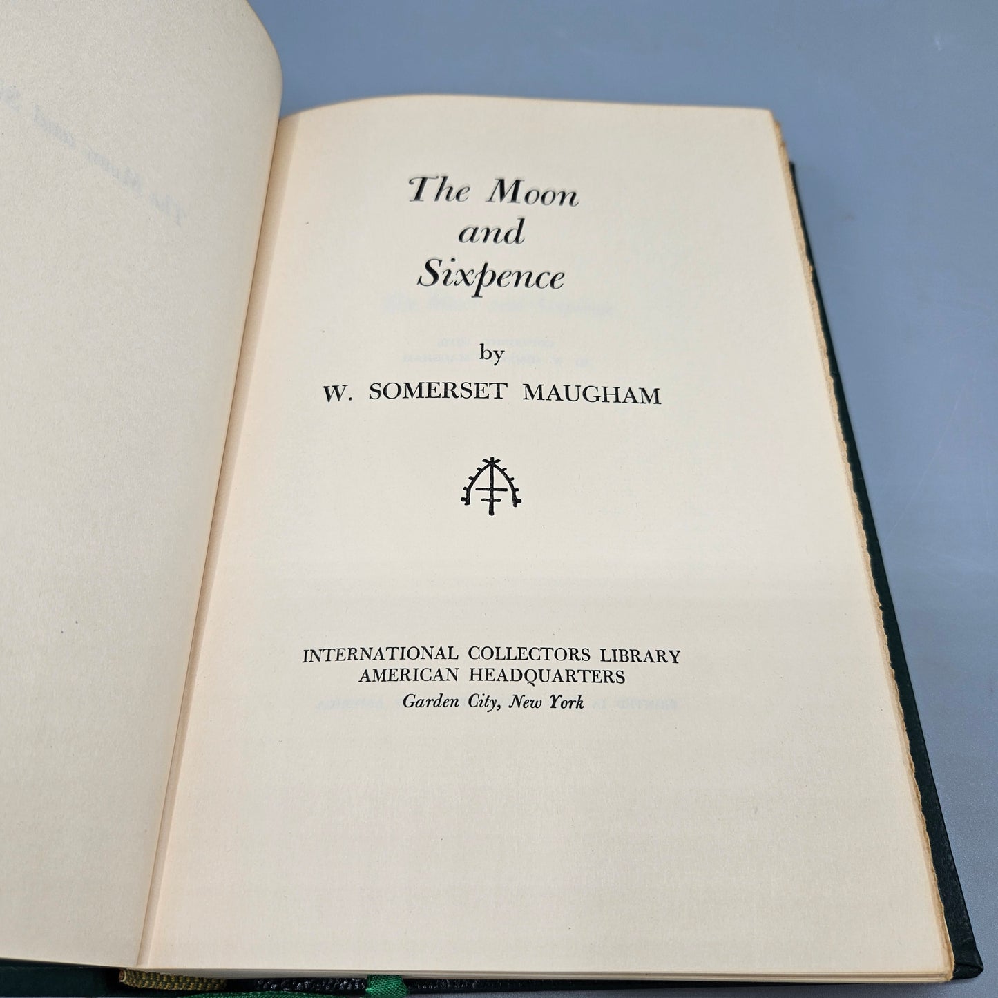 Leatherbound Book W Somerset Maugham "The Moon and Sixpence"