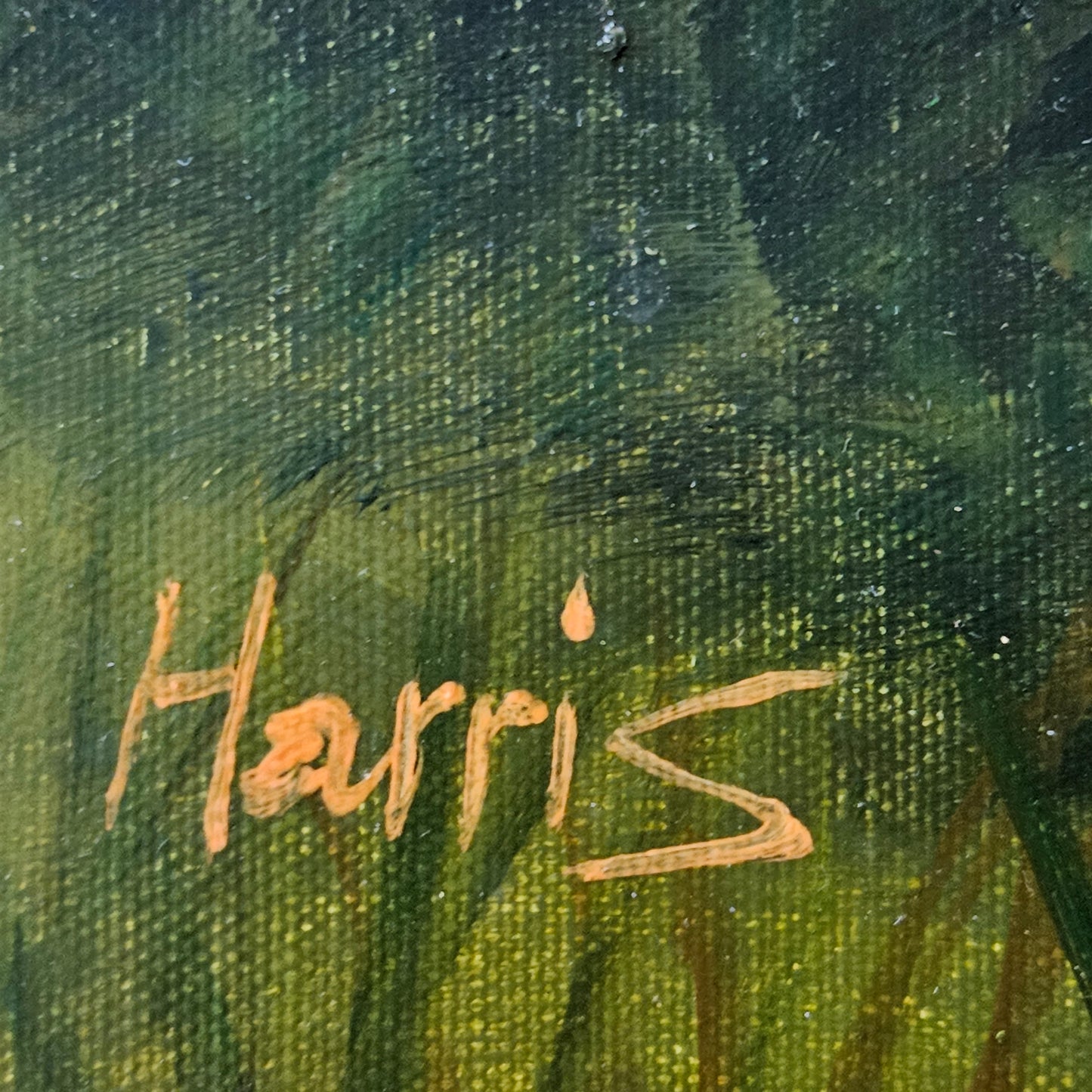 Decorator Painting of a Pig Holding a Wine Glass in a Vineyard - Signed Harris