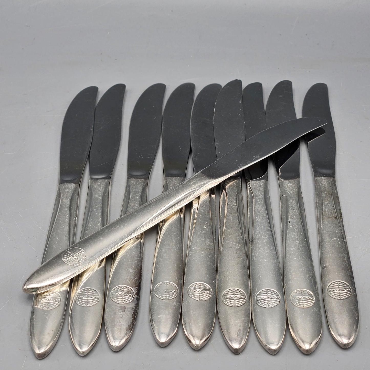 Pan Am Airlines Silverplate Butter Knives - Set of Ten