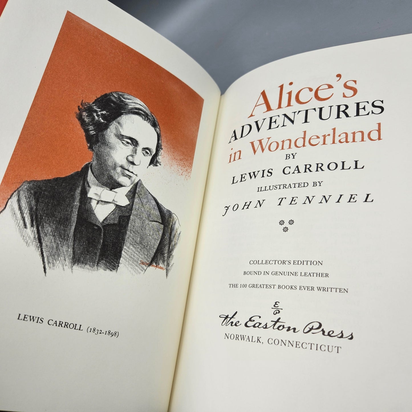 Leatherbound Book - Lewis Carroll Alice's Adventures in Wonderland