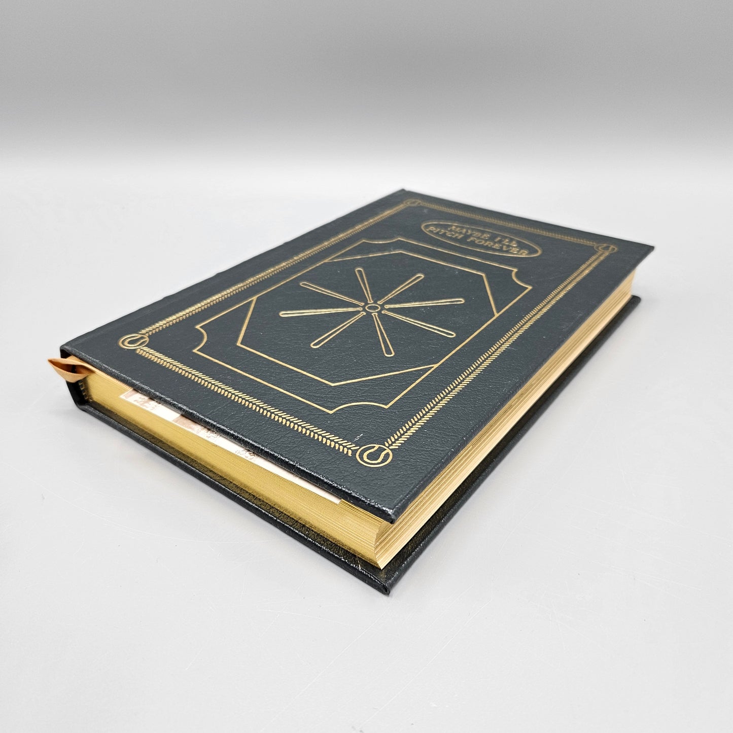 Leatherbound Book - Stachel Paige "Maybe I'll Pitch Forever" Easton Press