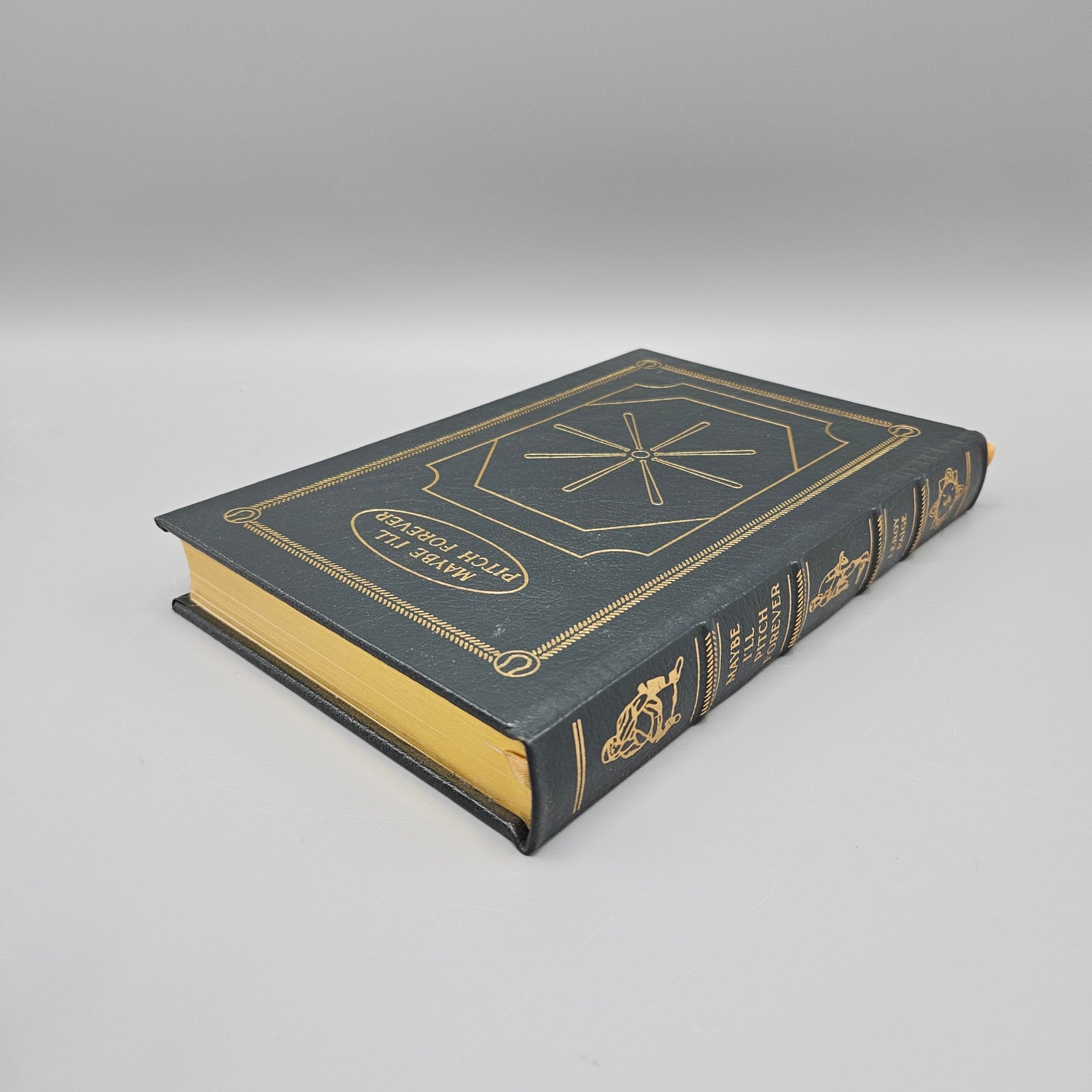 Leatherbound Book - Stachel Paige "Maybe I'll Pitch Forever" Easton Press