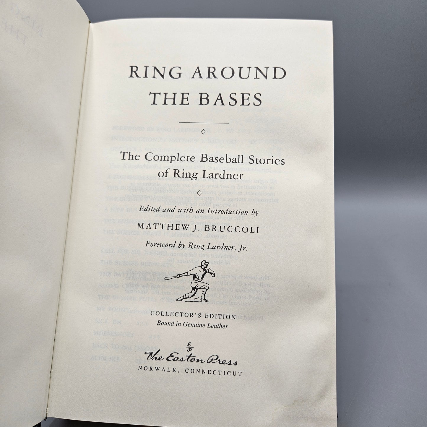 Leatherbound Book - Ring Lardner "Ring Around the Bases" Easton Press