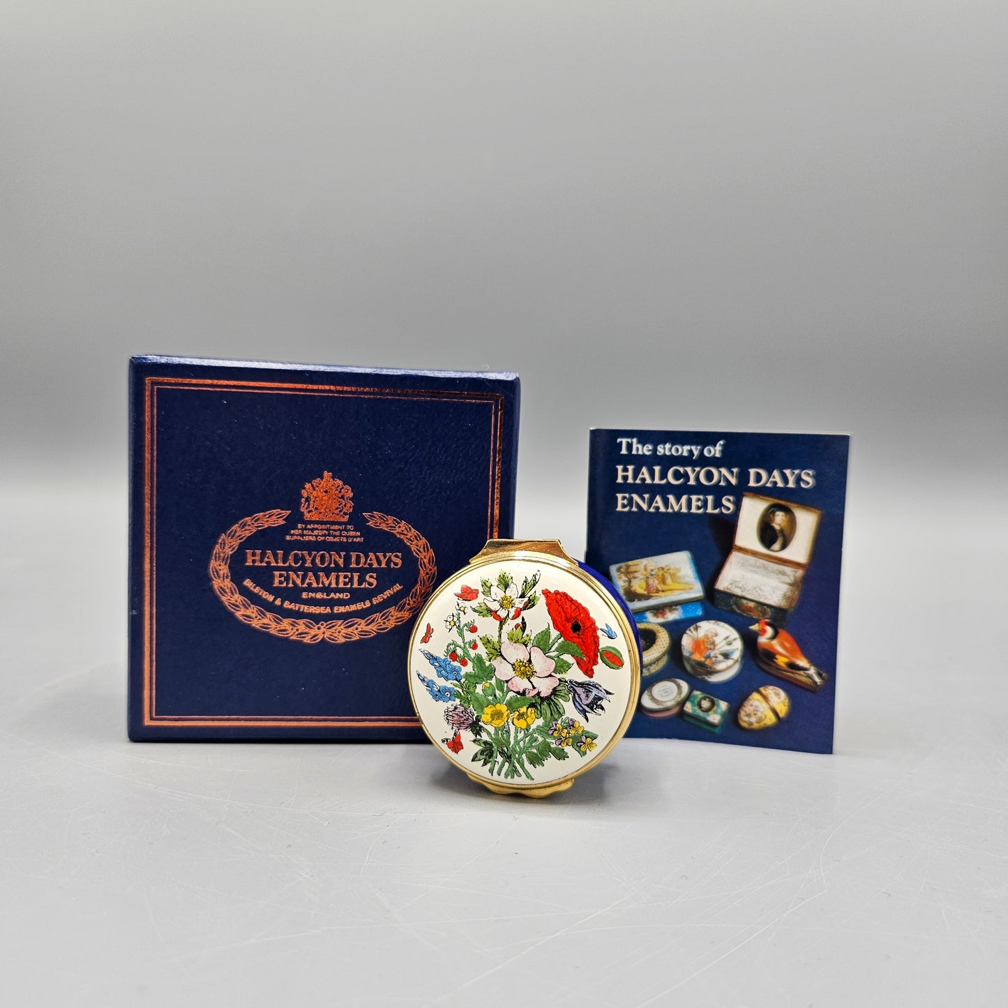 Halcyon Days Enamel Floral Spray Box