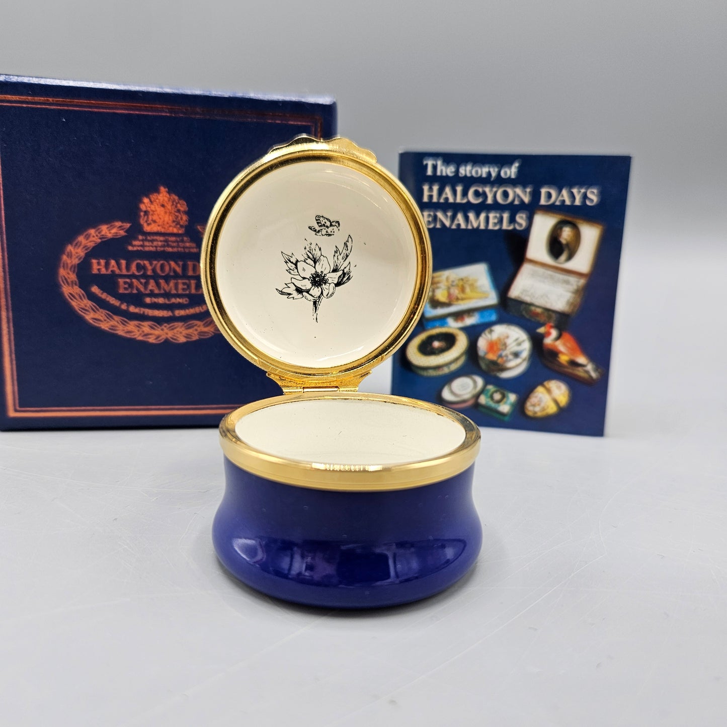 Halcyon Days Enamel Floral Spray Box
