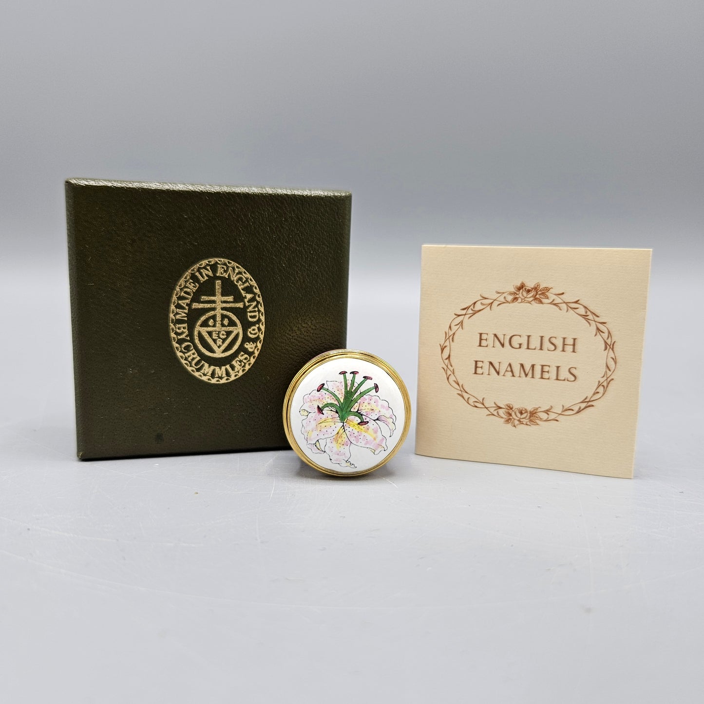 Crummles England Enamels Orchid Box
