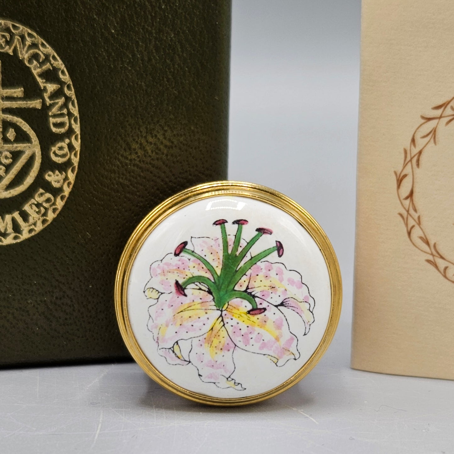 Crummles England Enamels Orchid Box