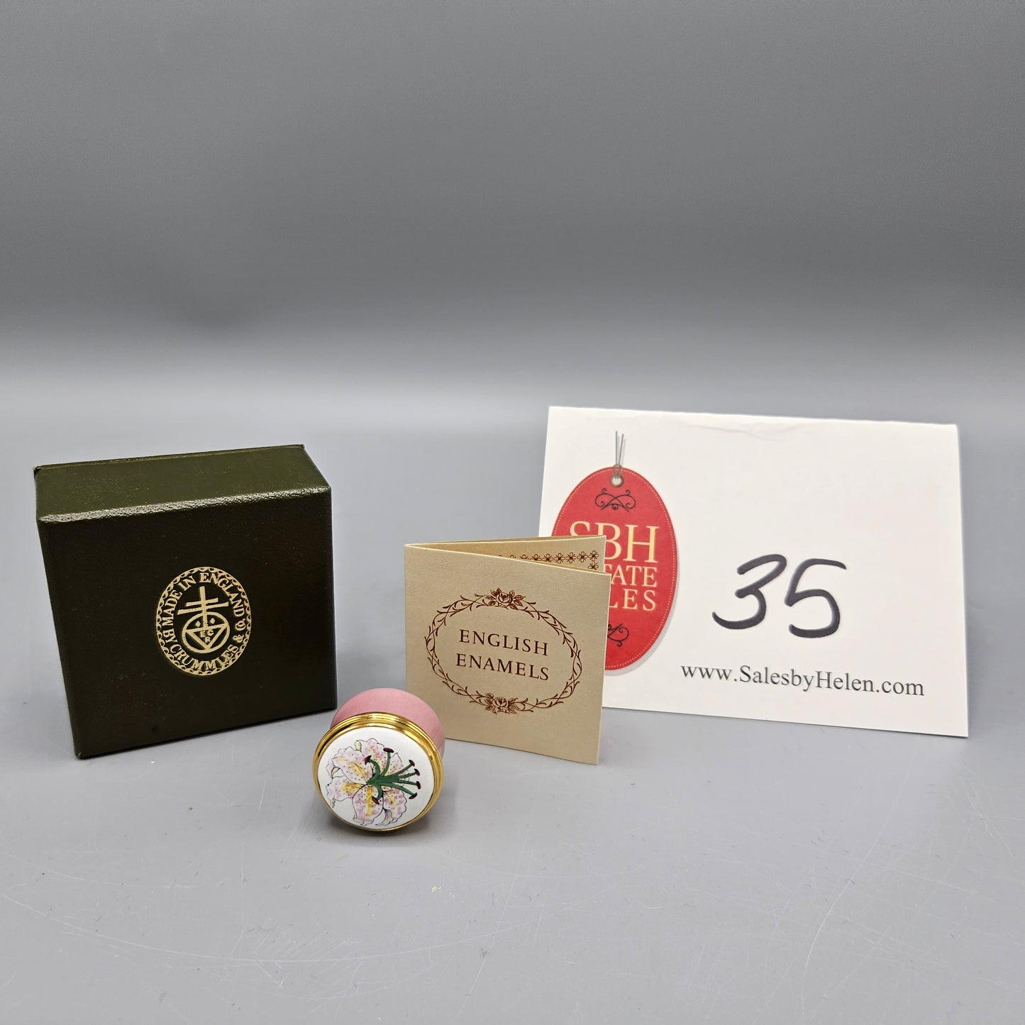 Crummles England Enamels Orchid Box