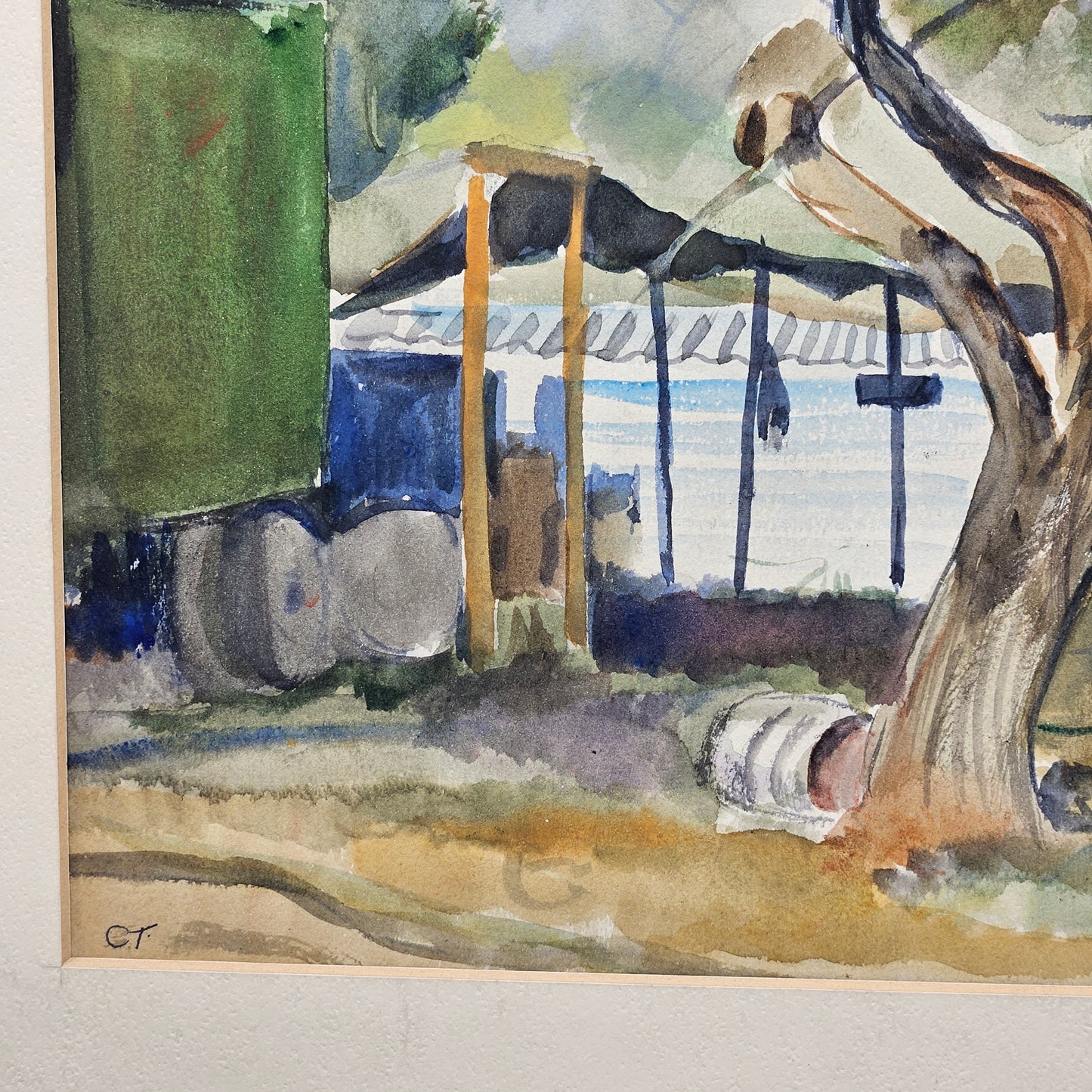 Charles Andrew Taylor (1910-1975) Watercolor Landscape Scene