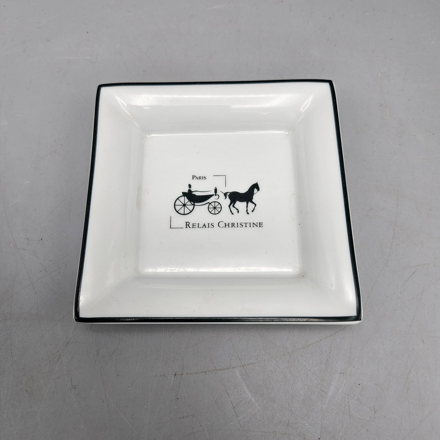 Square White Limoges Porcelain Relais Christine Hotel Paris Tray