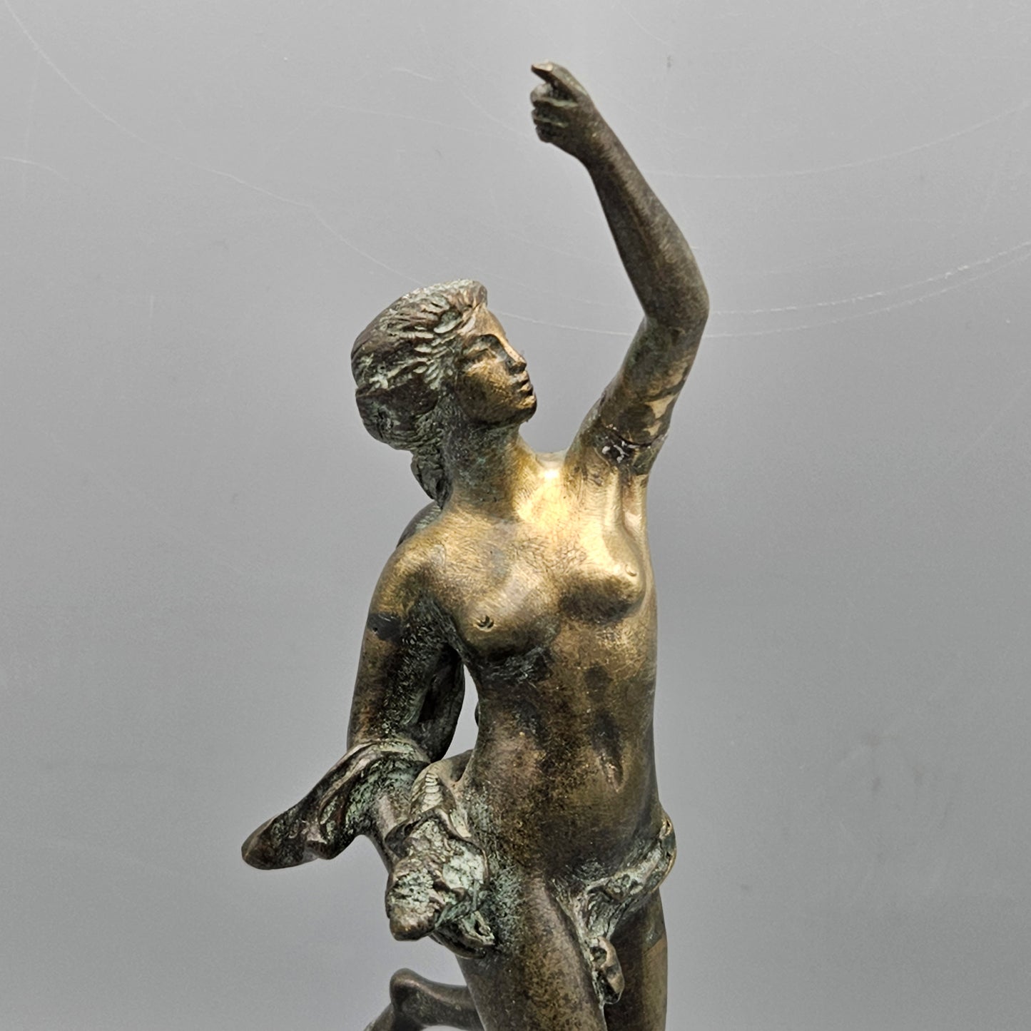 Bronze Nude Female Statuette on Marble Base