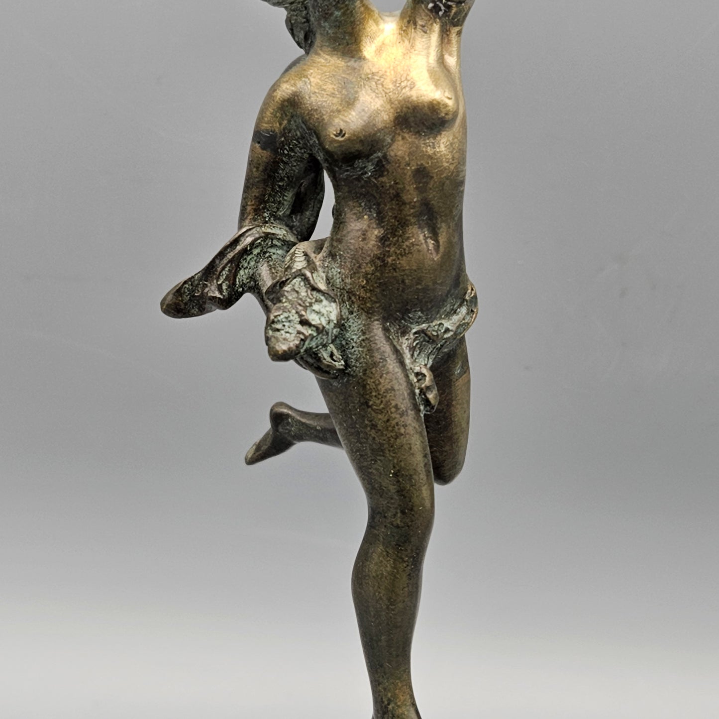 Bronze Nude Female Statuette on Marble Base