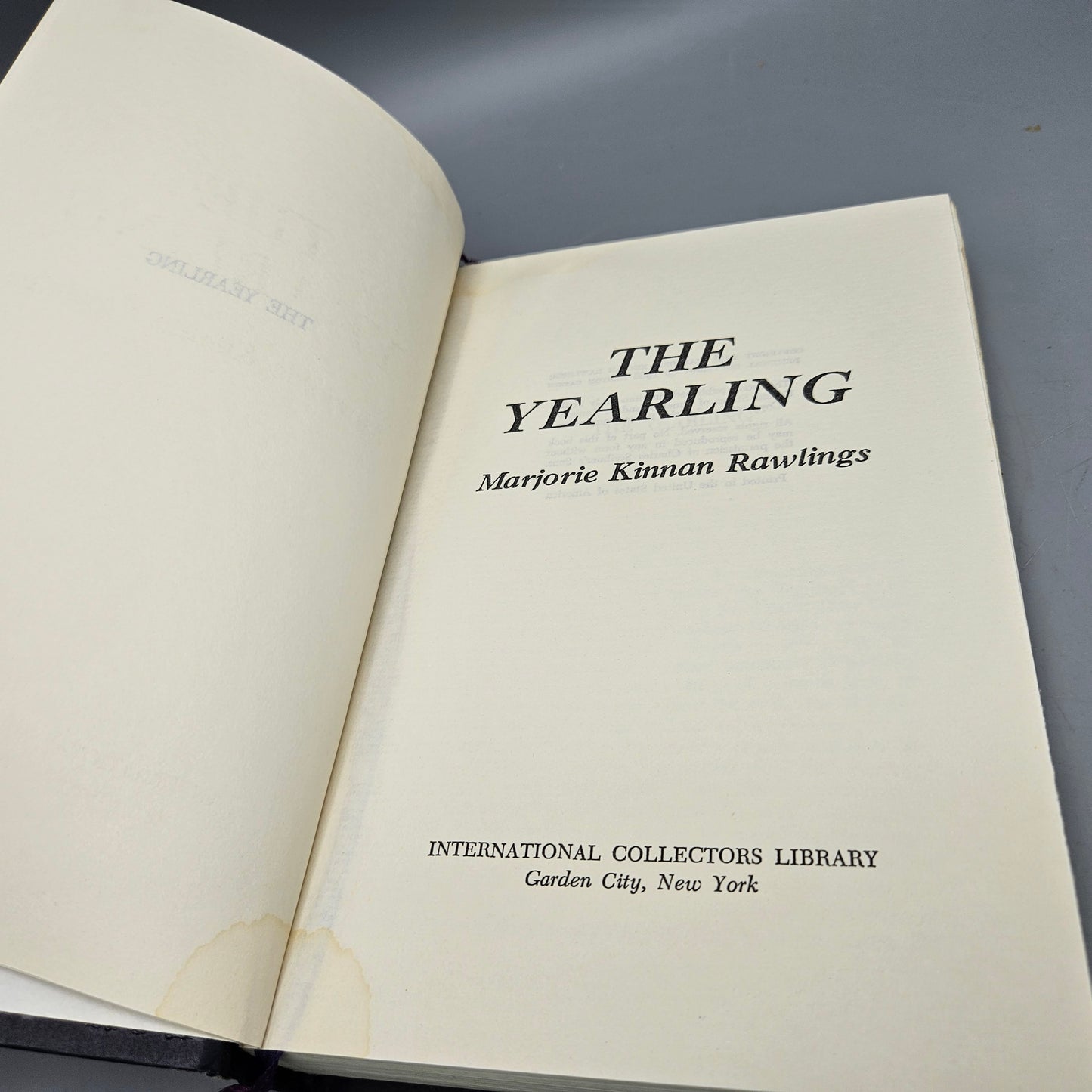Book - Marjorie Kinnan Rawlings The Yearling International Collectors Library
