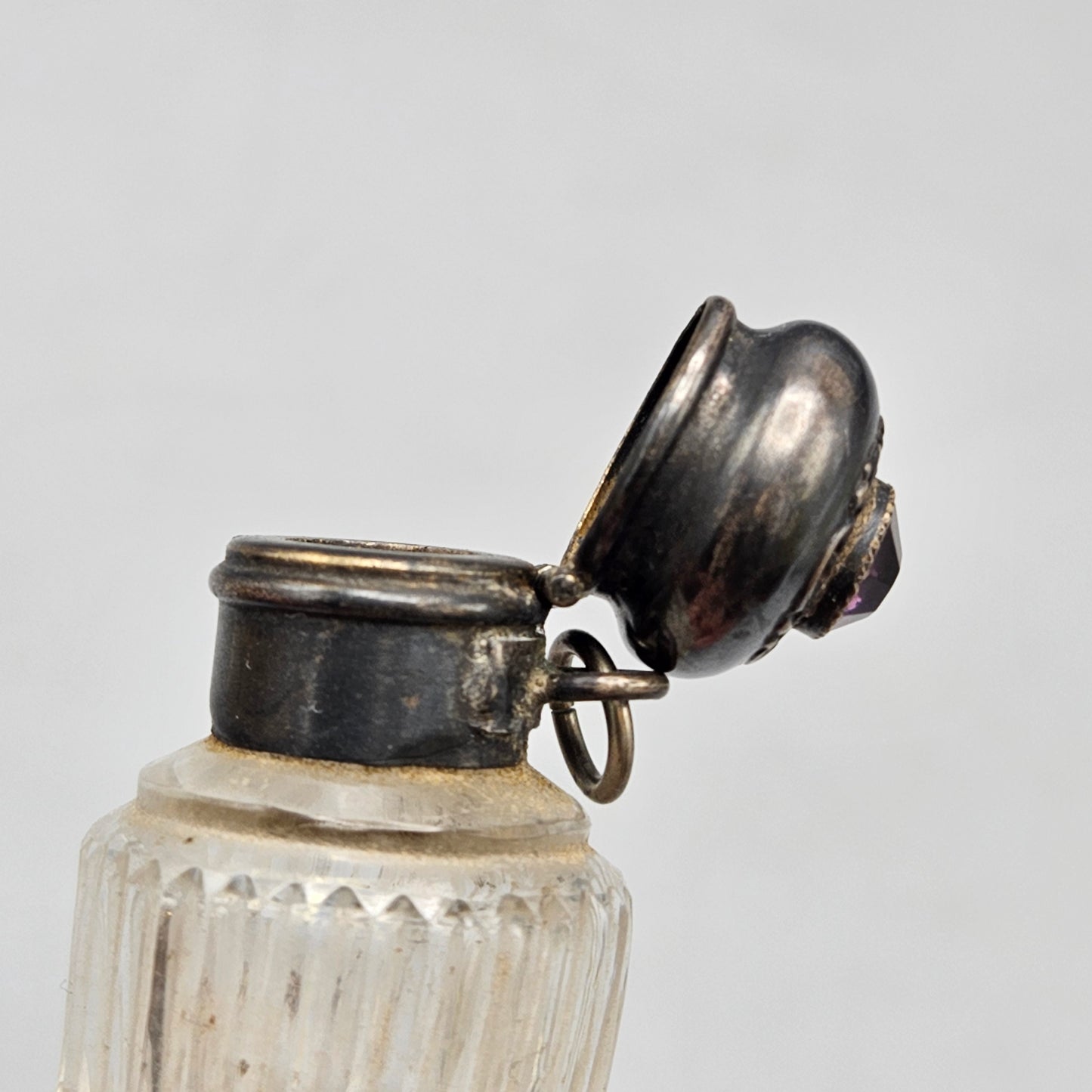 Vintage Crystal Horn Shape Vinaigrette