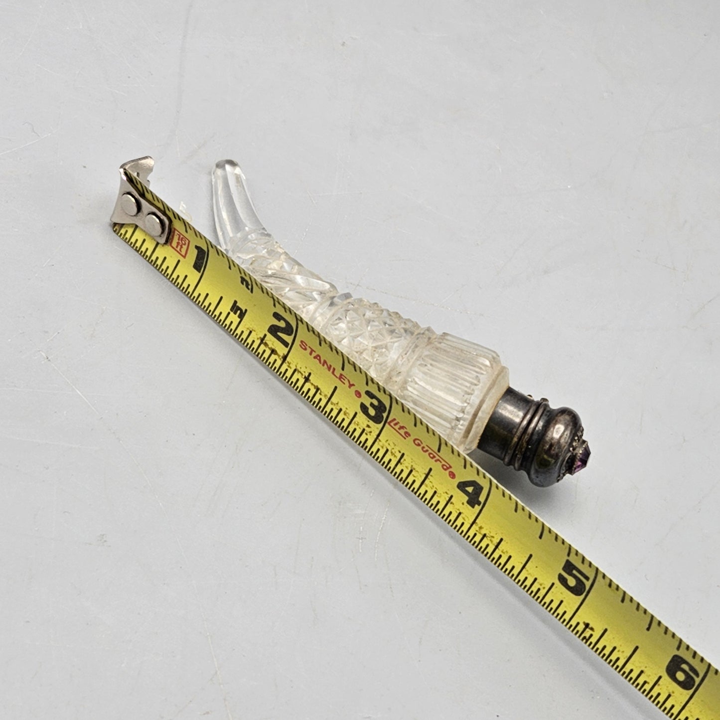 Vintage Crystal Horn Shape Vinaigrette