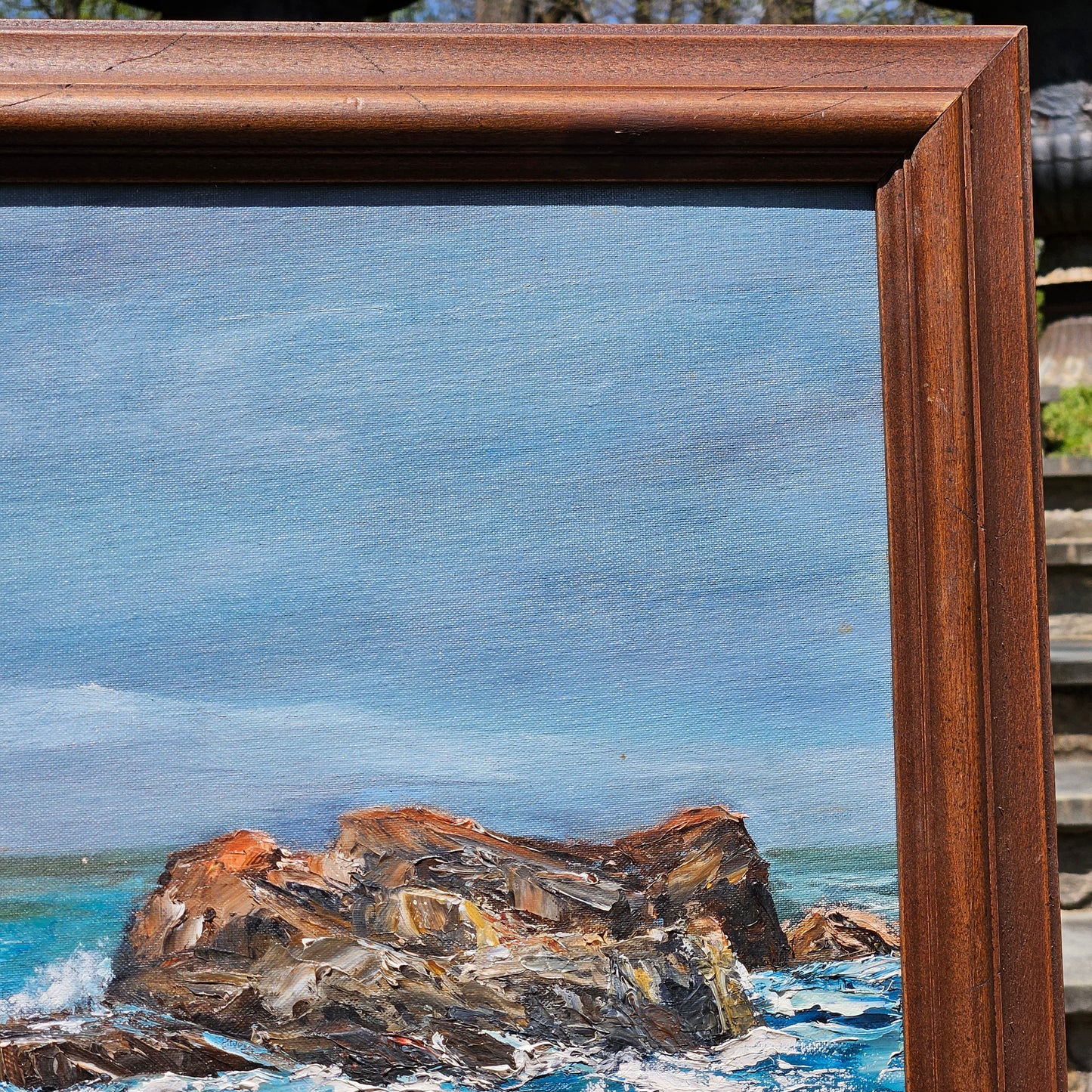Seascape Painting by Dolores Barnes "Strawberry Granite"