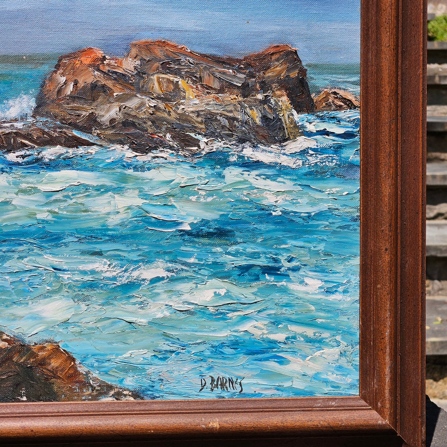 Seascape Painting by Dolores Barnes "Strawberry Granite"