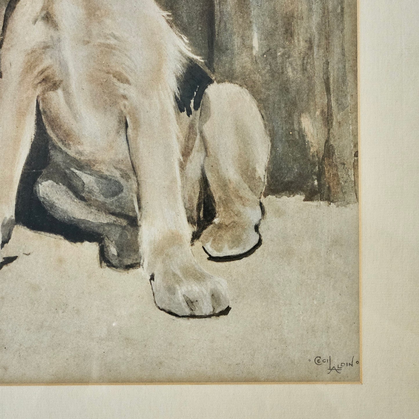 Vintage Cecil Aldin (1870 - 1935) Artwork of Dog