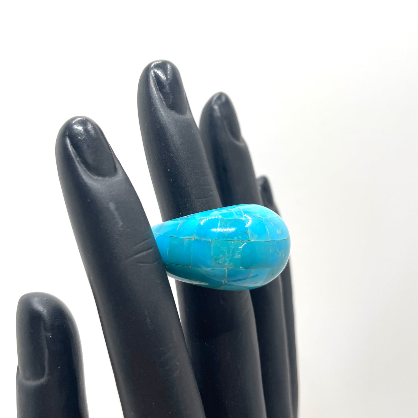 Vintage Blue Cocktail Ring - Size 9.5