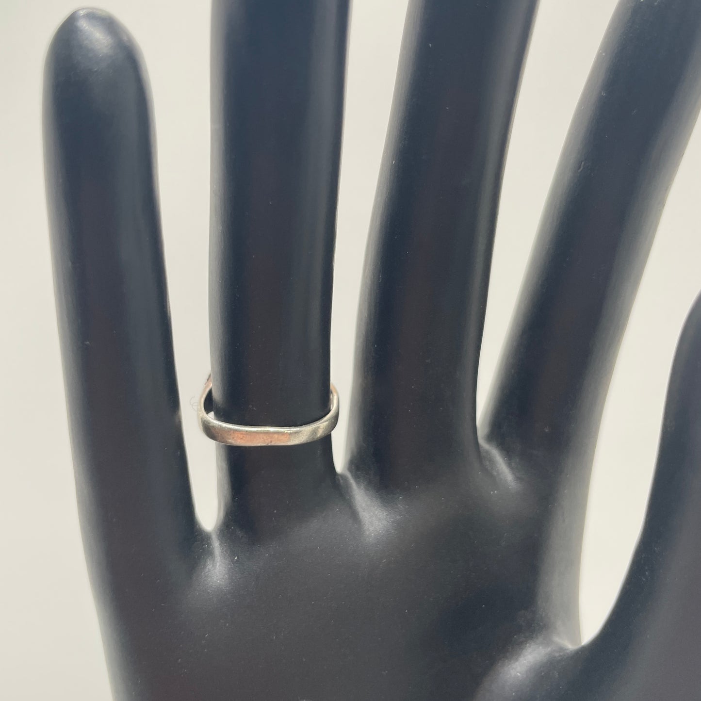 Vintage Sterling Silver & Black Onyx Art Deco Ring - Size 6.5