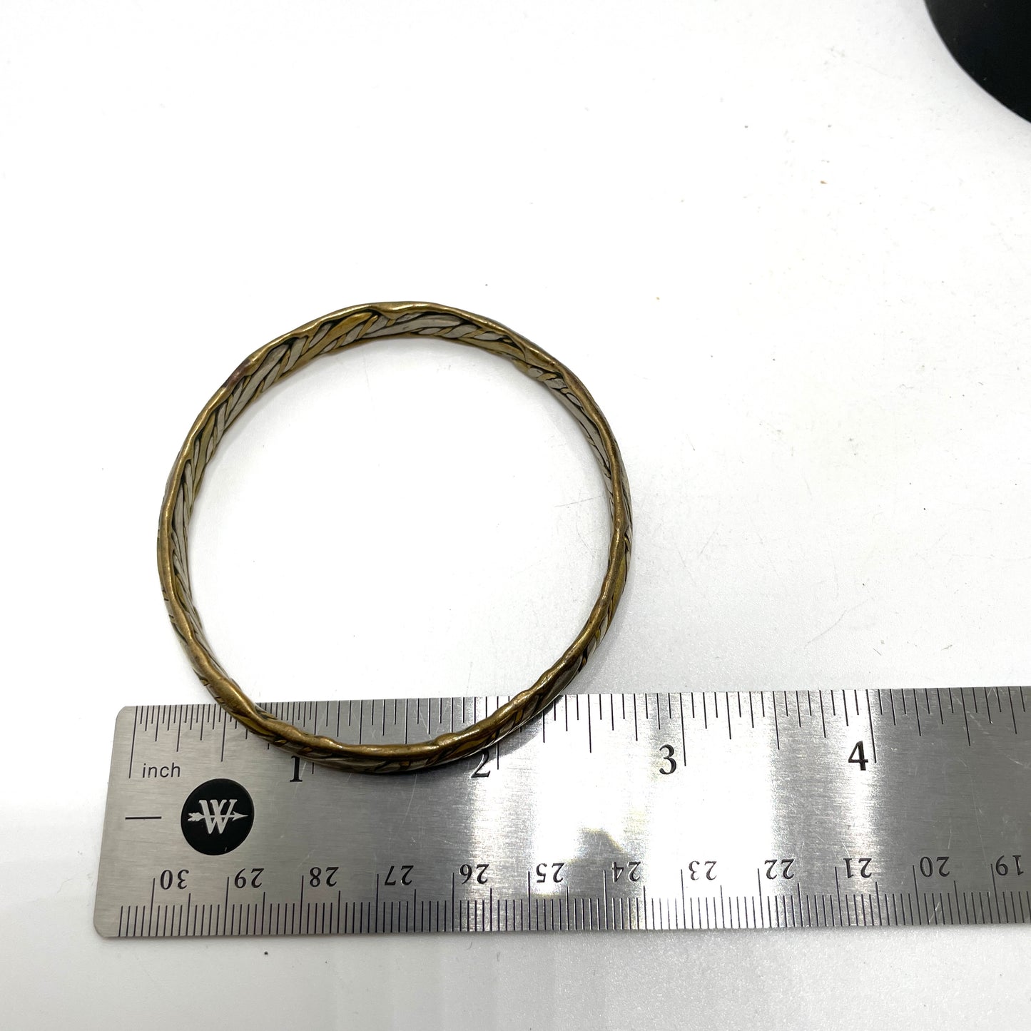 Vintage Metal Three Colored Bangle Bracelet