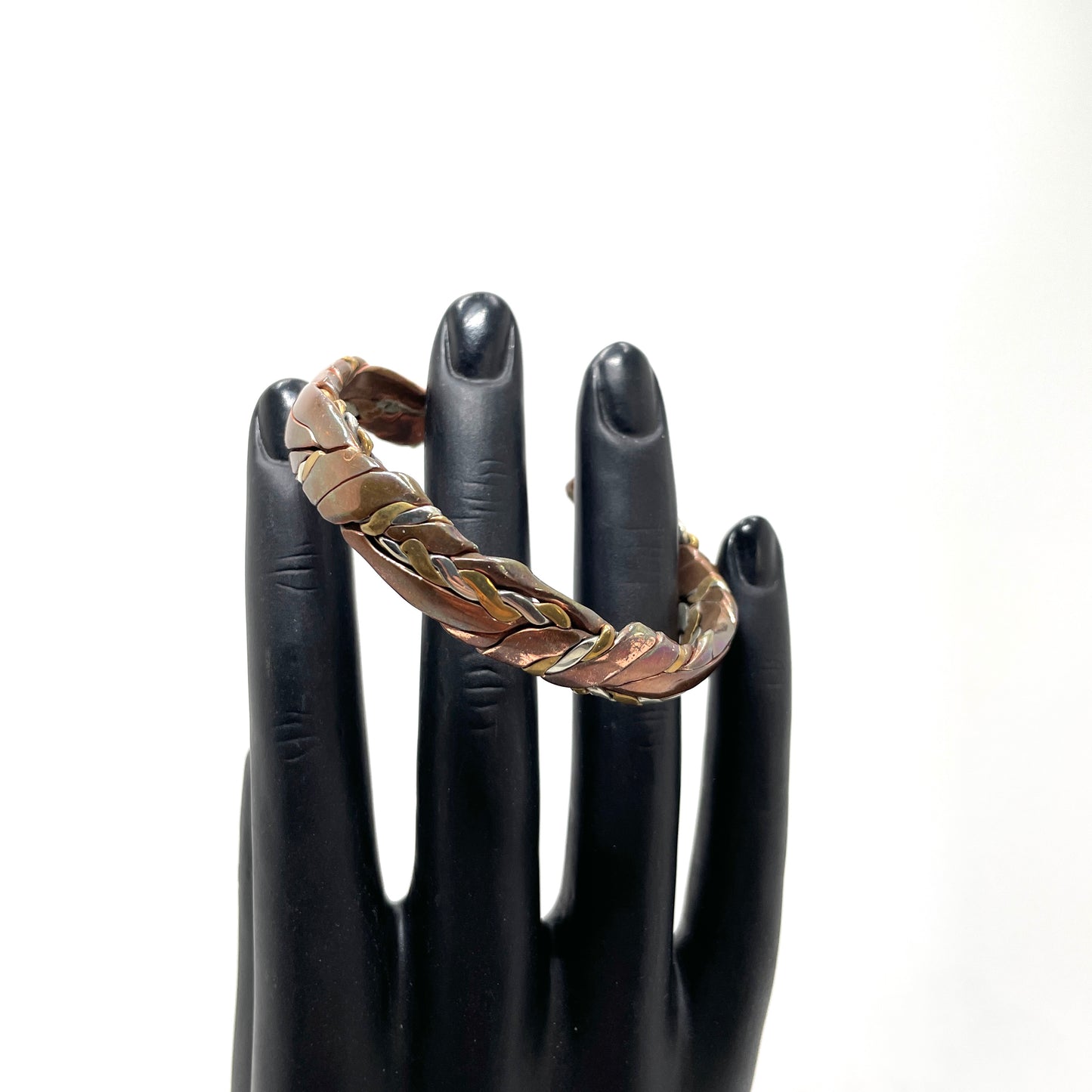 Vintage Three Color Metal Bangle Bracelet