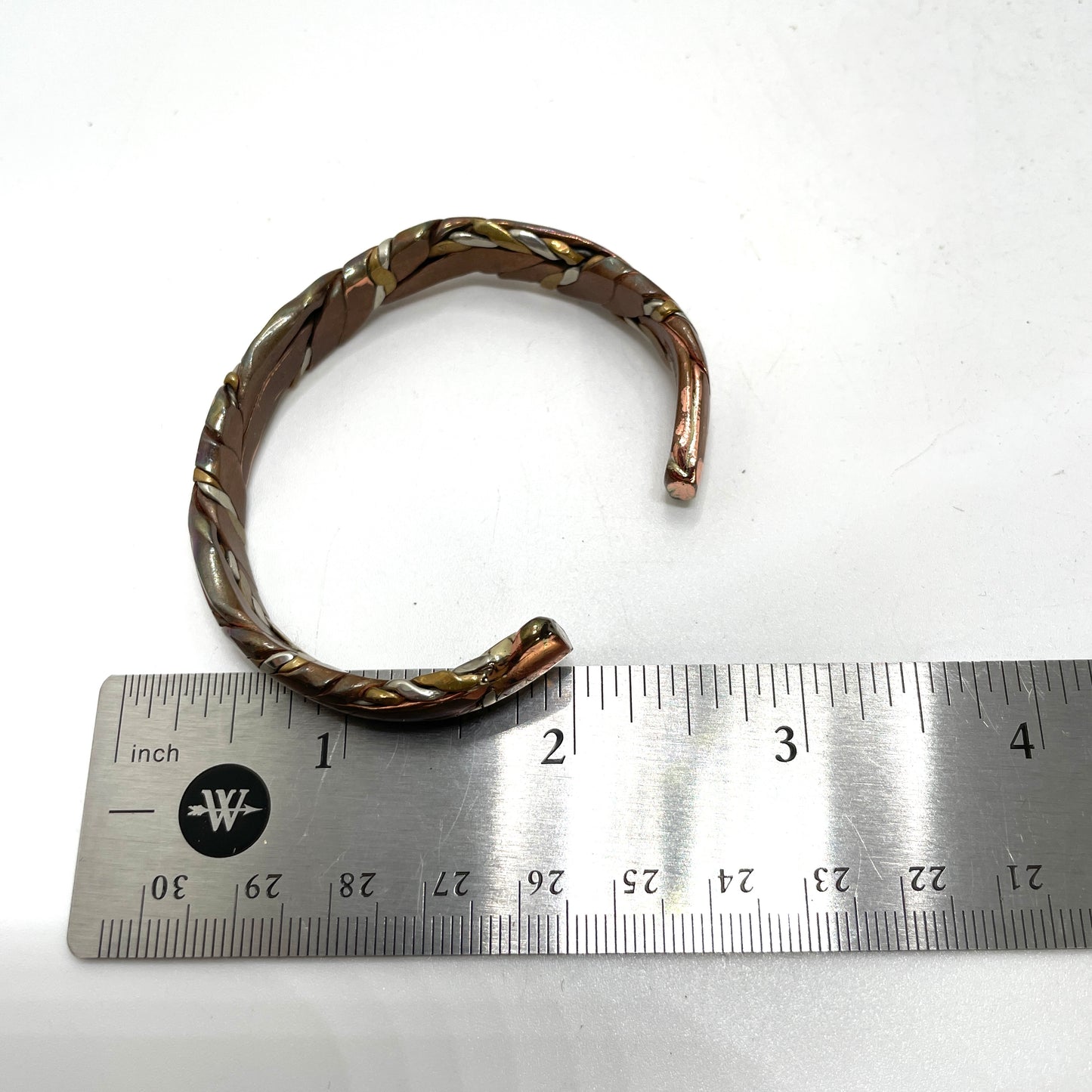 Vintage Three Color Metal Bangle Bracelet