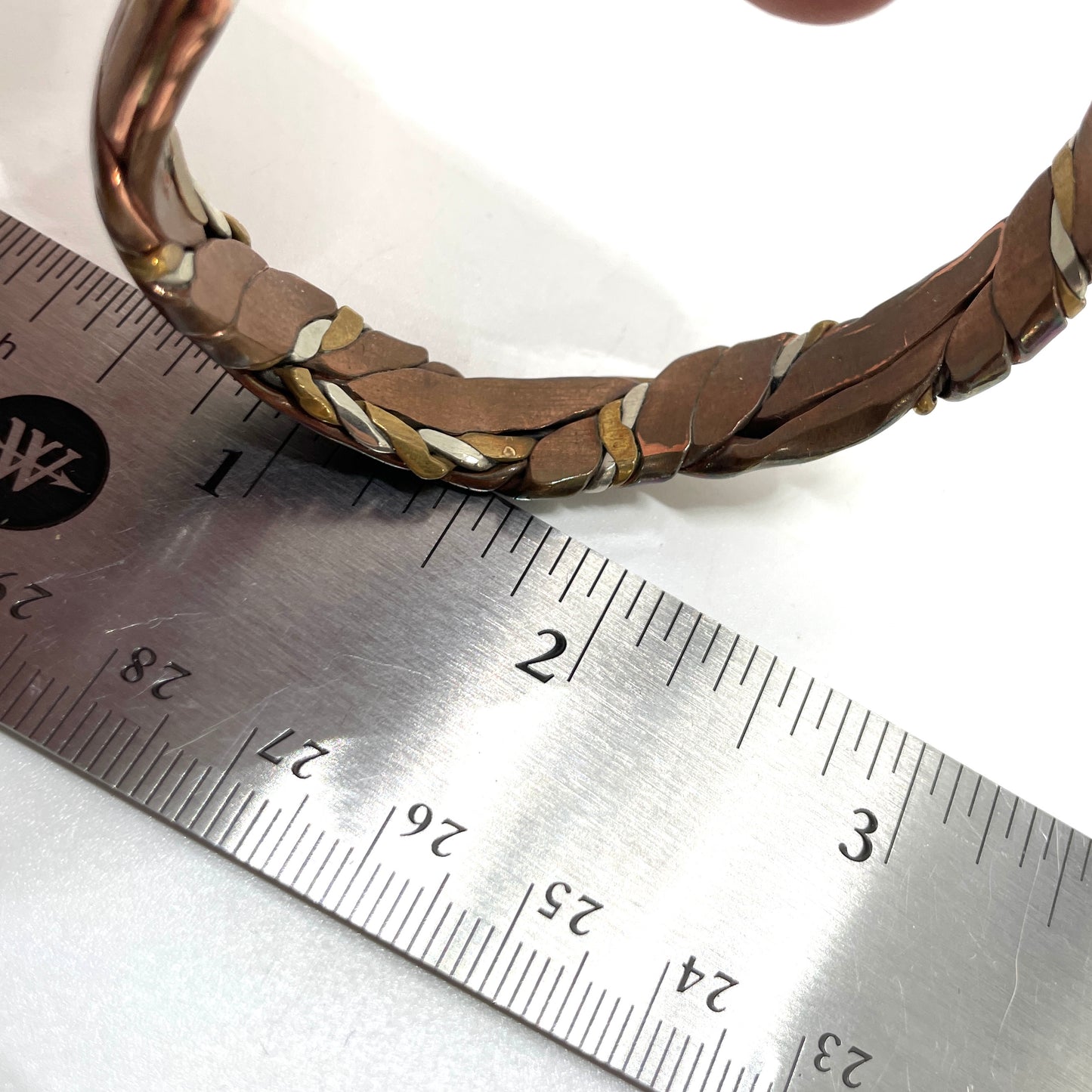 Vintage Three Color Metal Bangle Bracelet