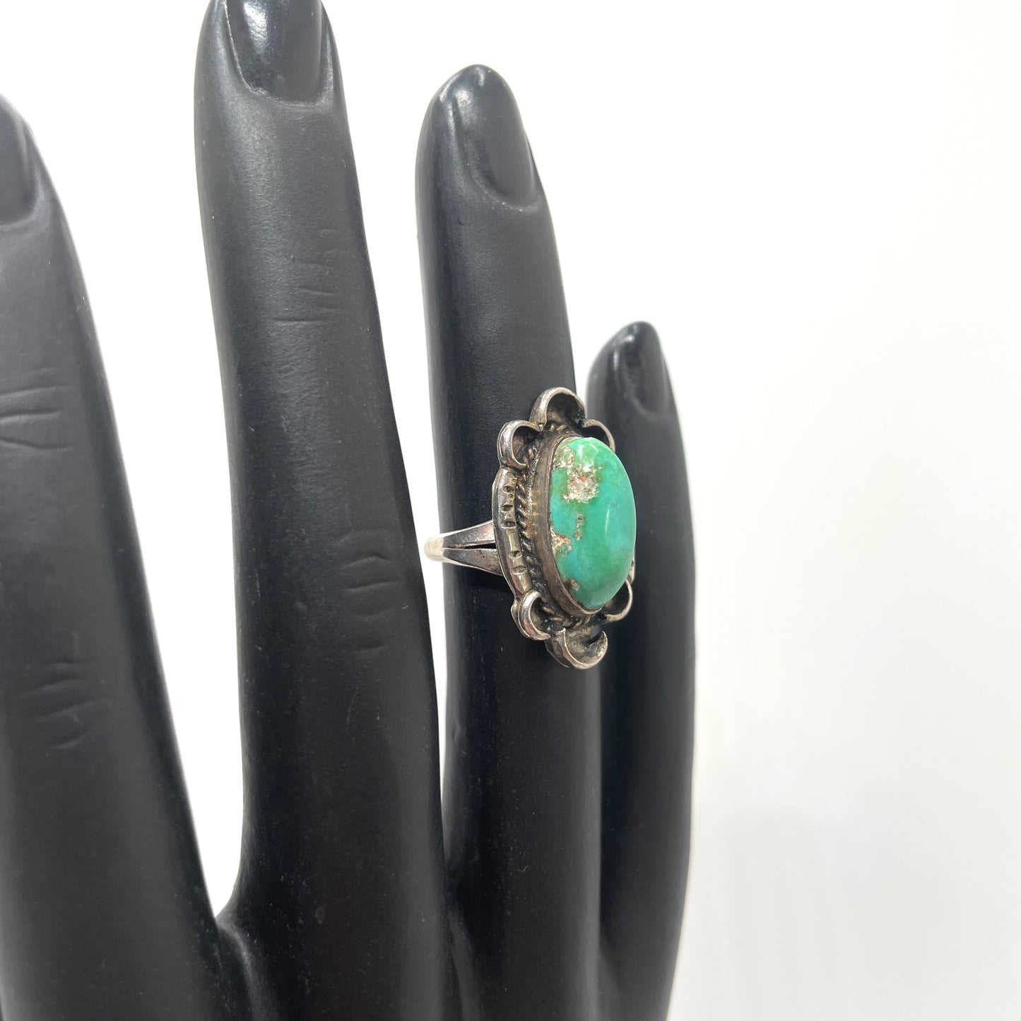 Vintage Turquoise Artisan Ring - Size 5