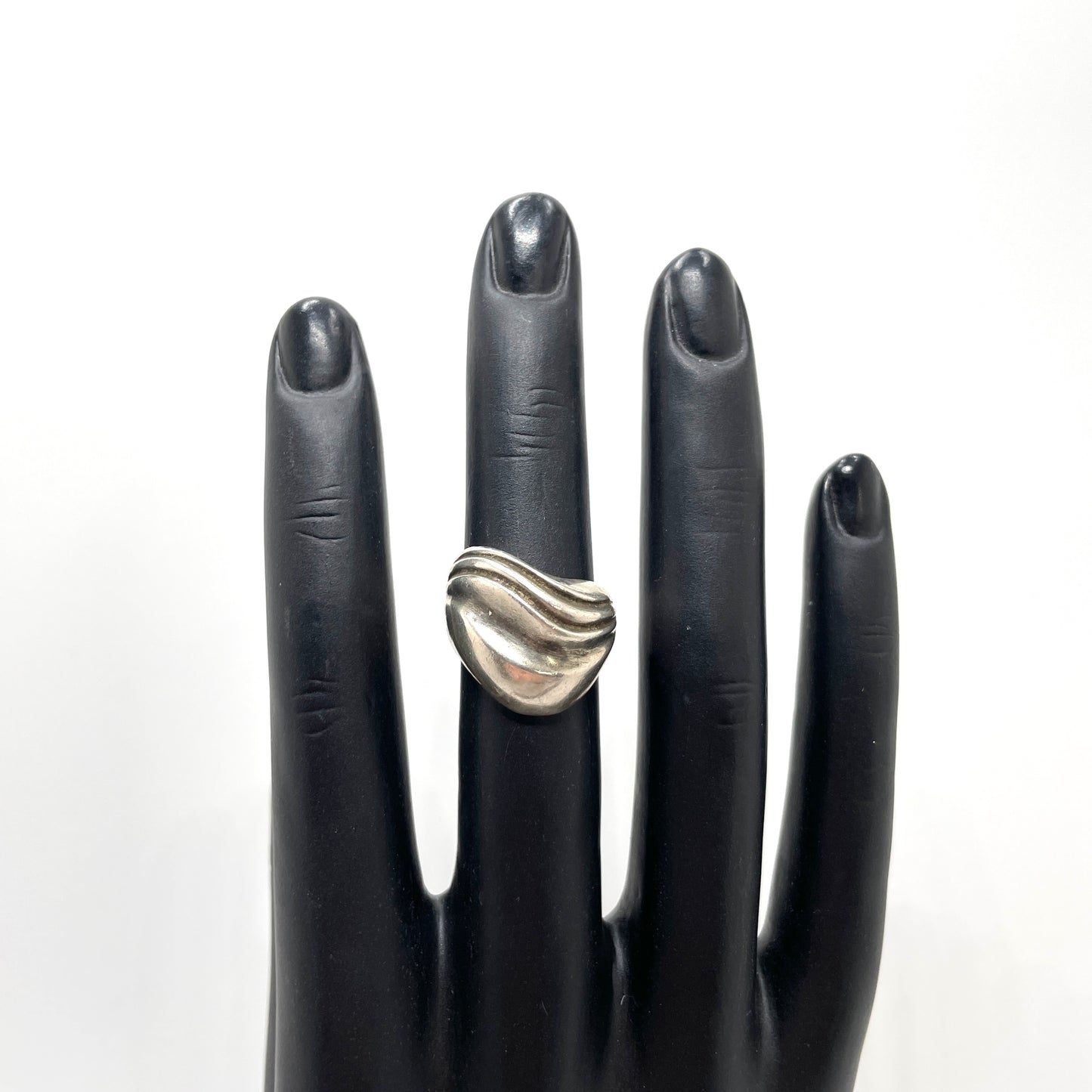 Vintage Mexican Sterling Silver Cocktail Ring - Size 5.5