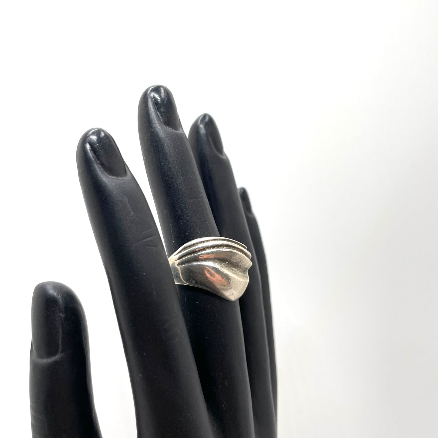 Vintage Mexican Sterling Silver Cocktail Ring - Size 5.5