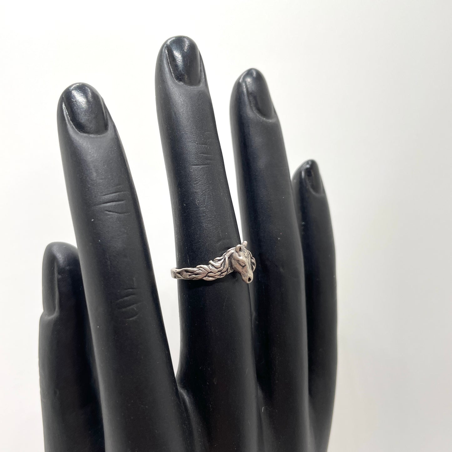 Vintage Sterling Silver Horse Ring - Size 6.5