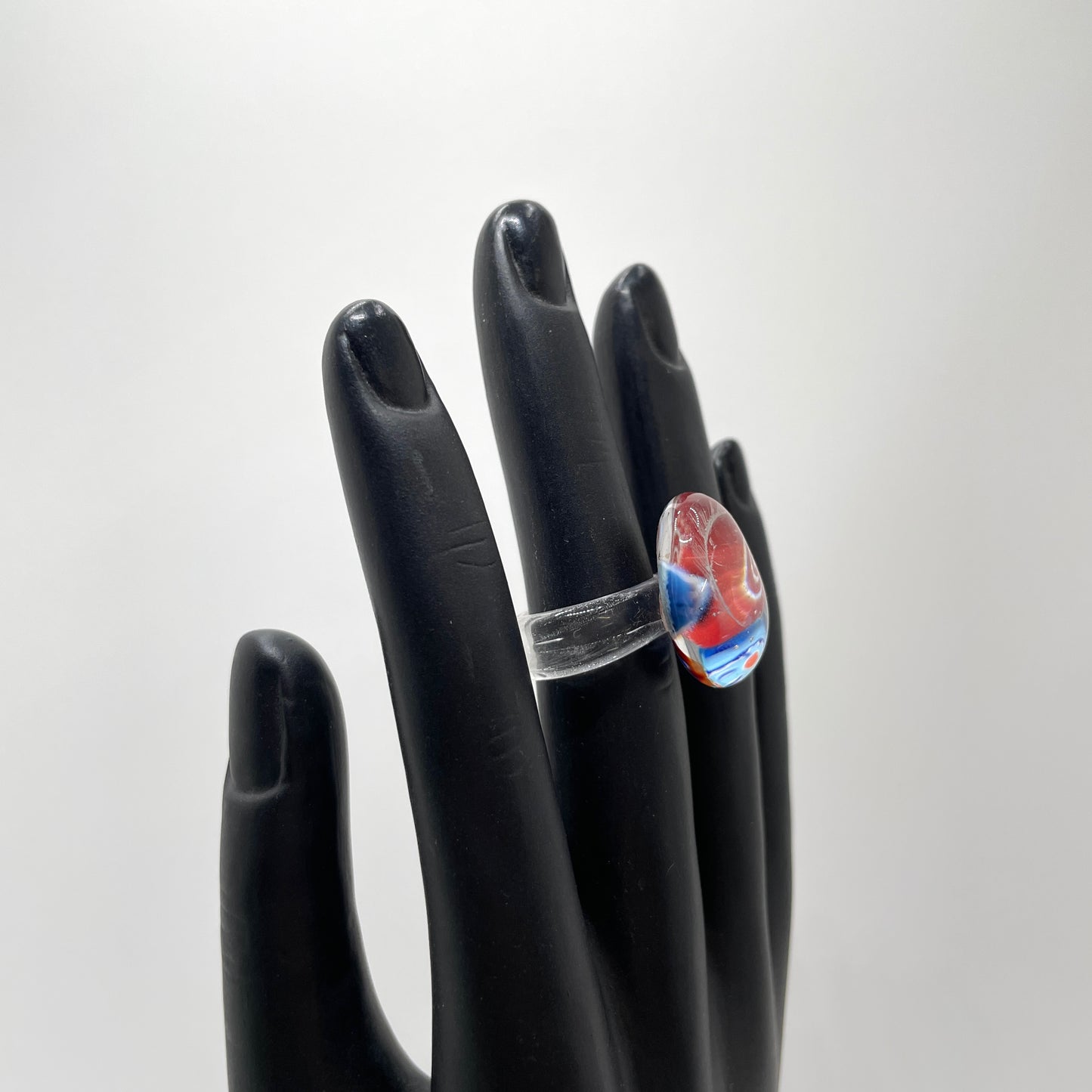 Vintage Glass Ring - Size 6