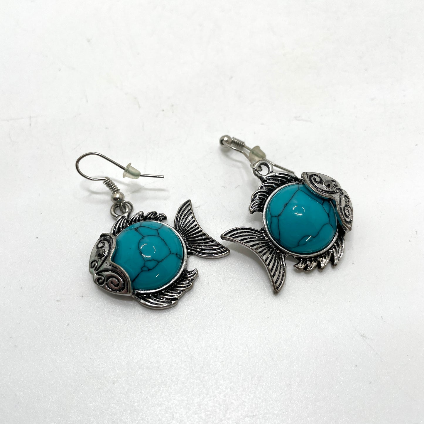 Vintage Turquoise Fish Earrings