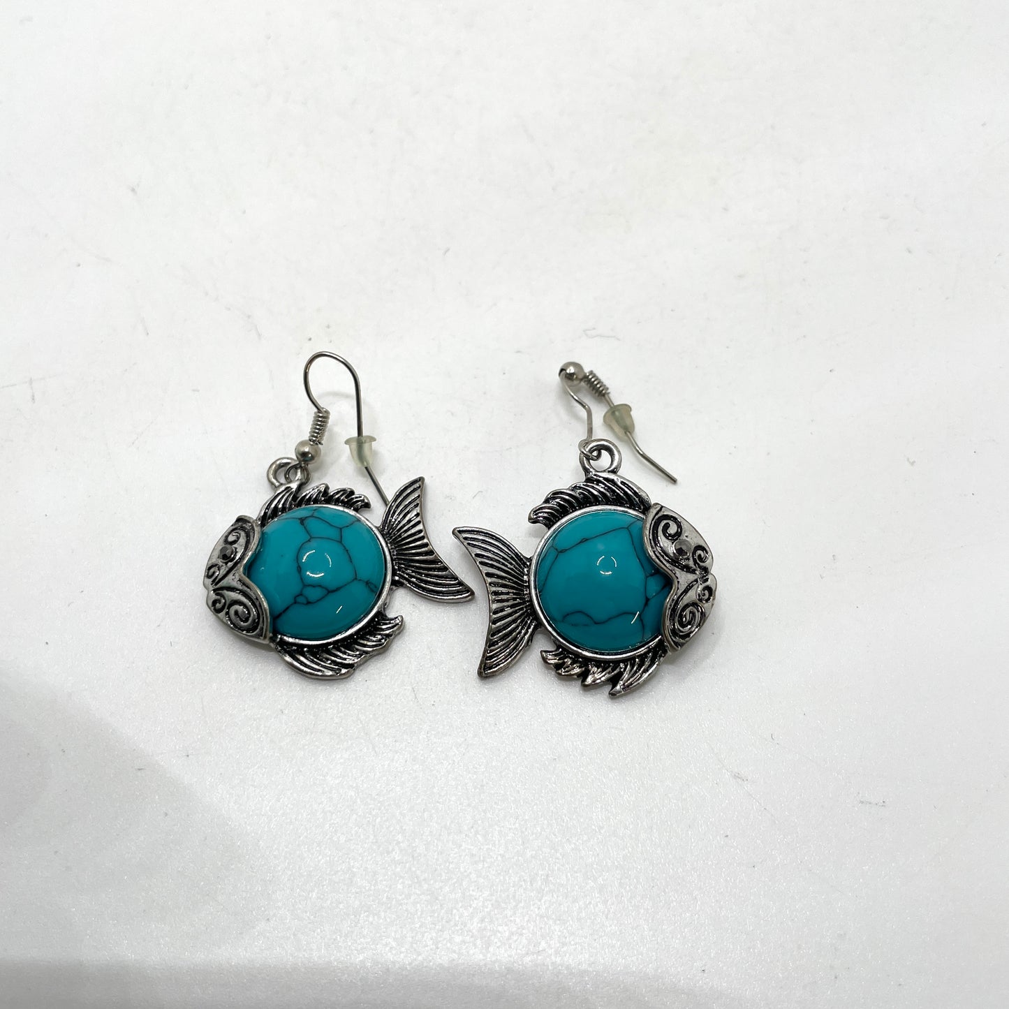 Vintage Turquoise Fish Earrings