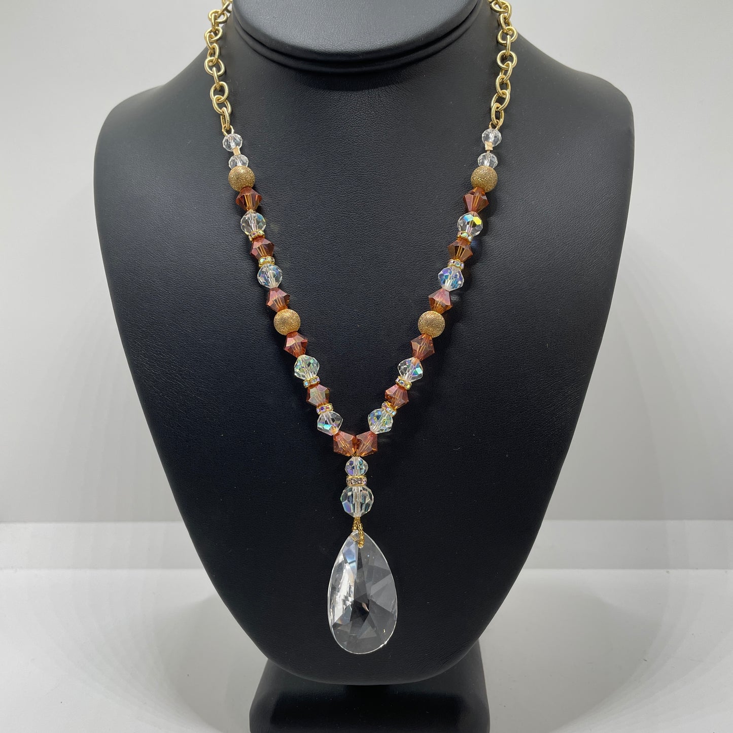 Vintage Beaded Necklace with Pendant