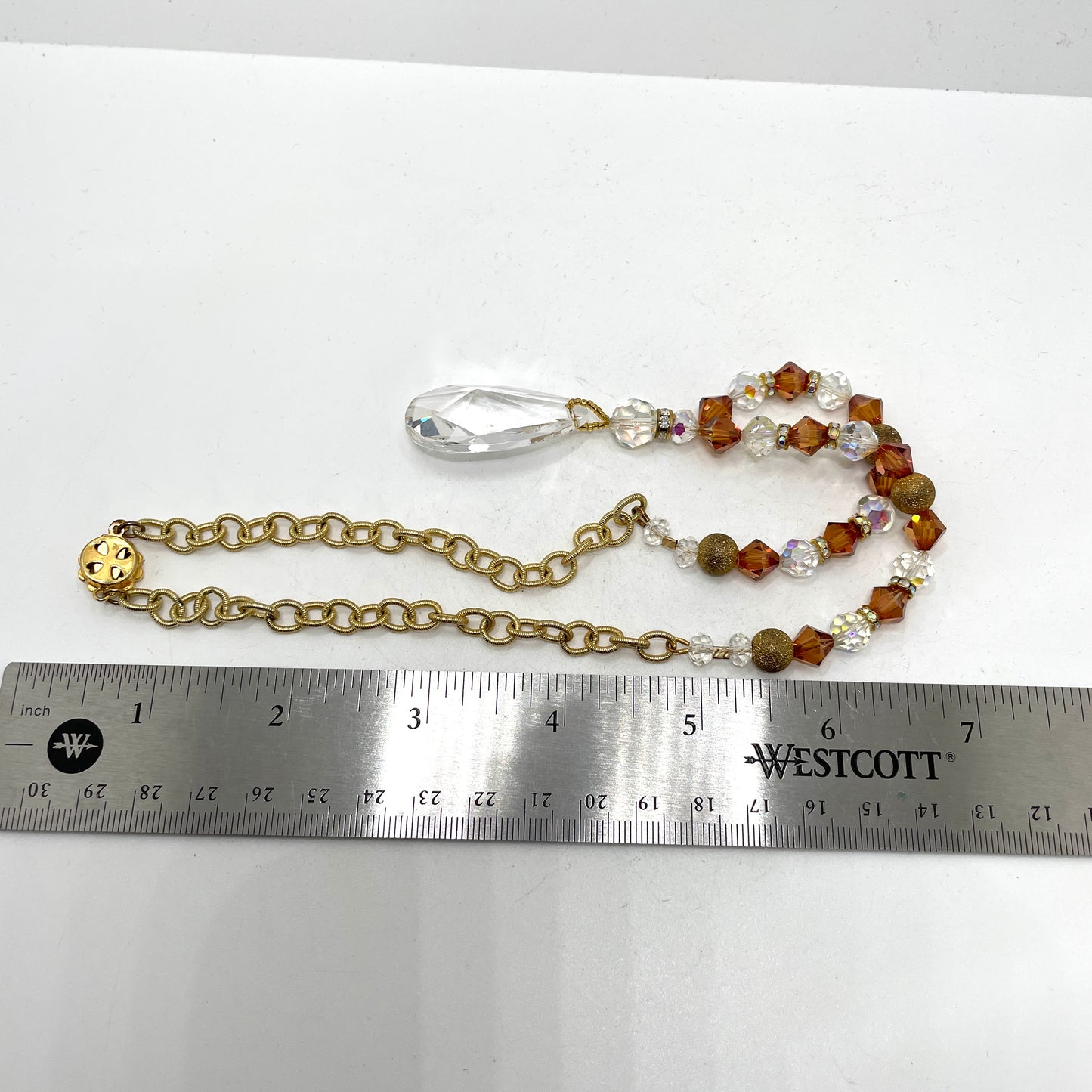Vintage Beaded Necklace with Pendant