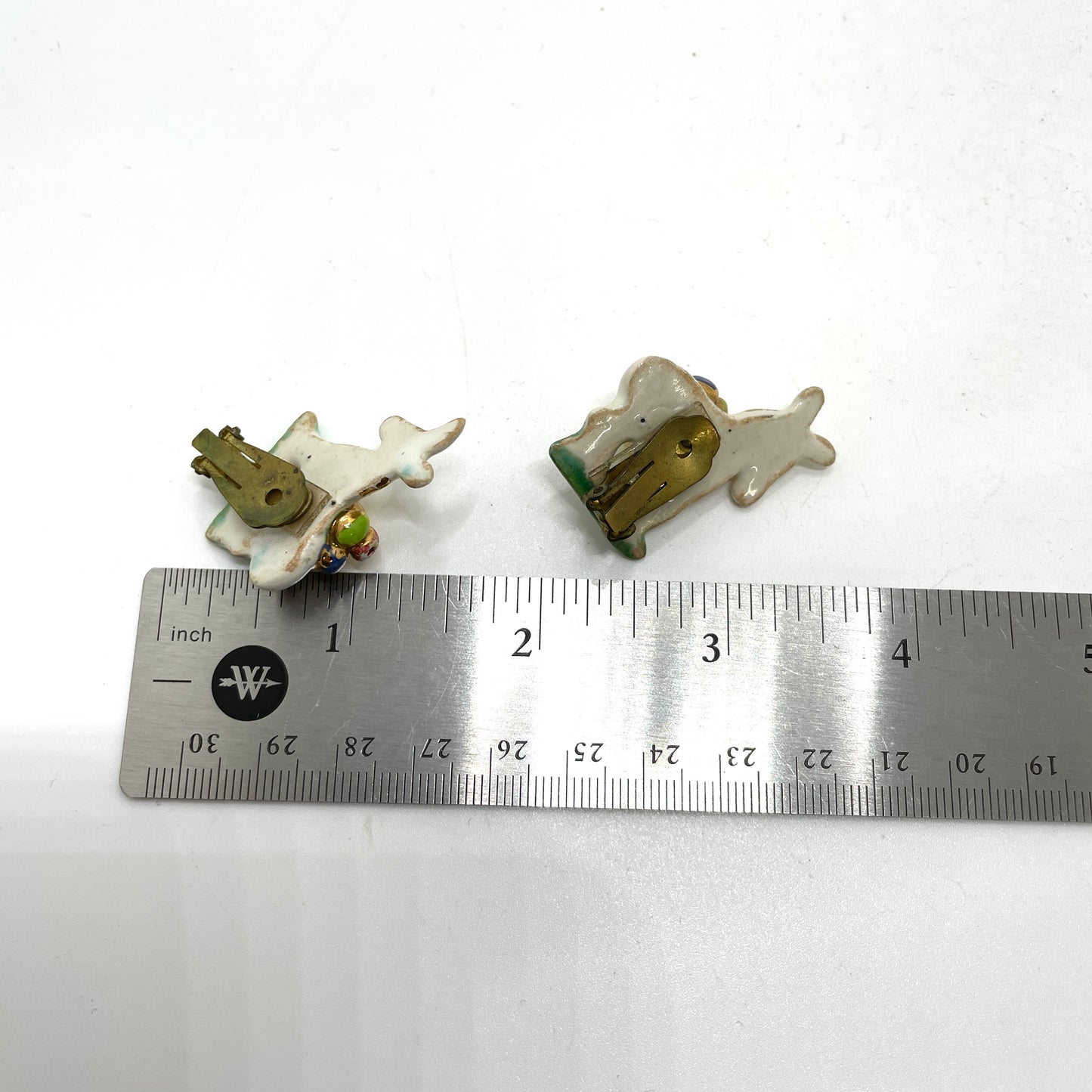 Vintage Donkey Artisan Clip Earrings