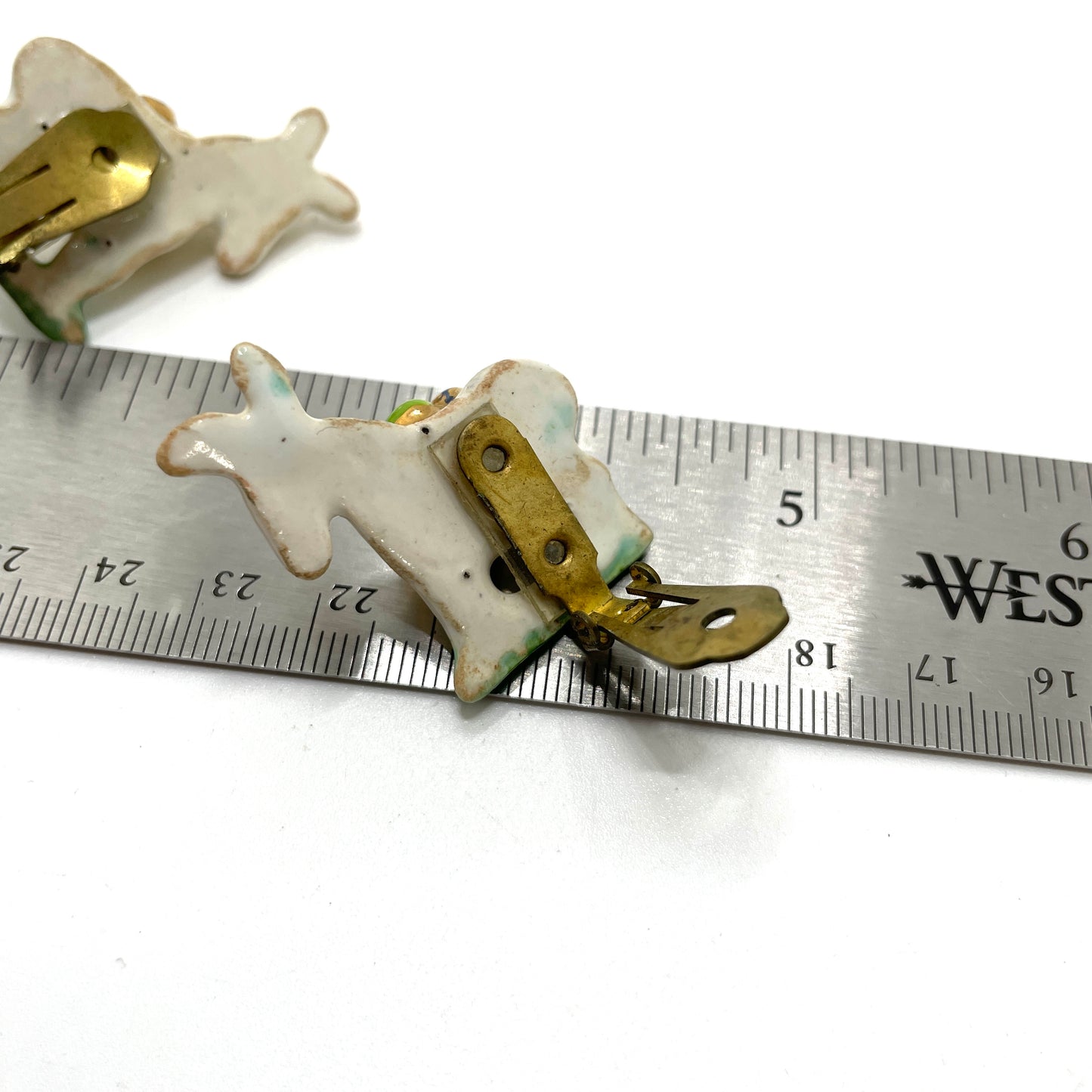Vintage Donkey Artisan Clip Earrings