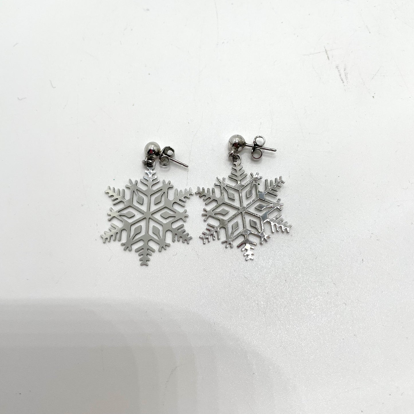 Silver Snowflake Earrings