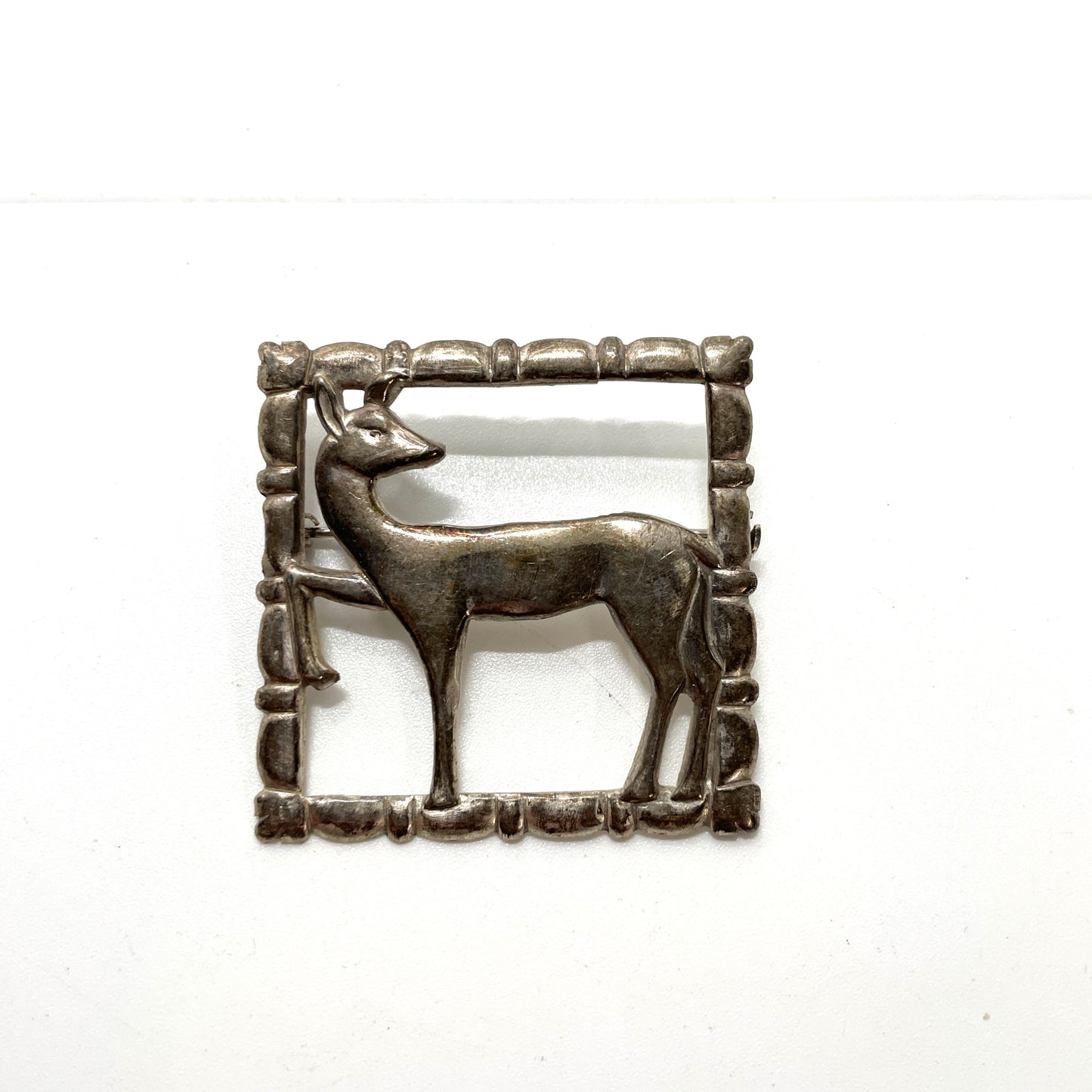 Vintage Sterling Silver Deer Pin