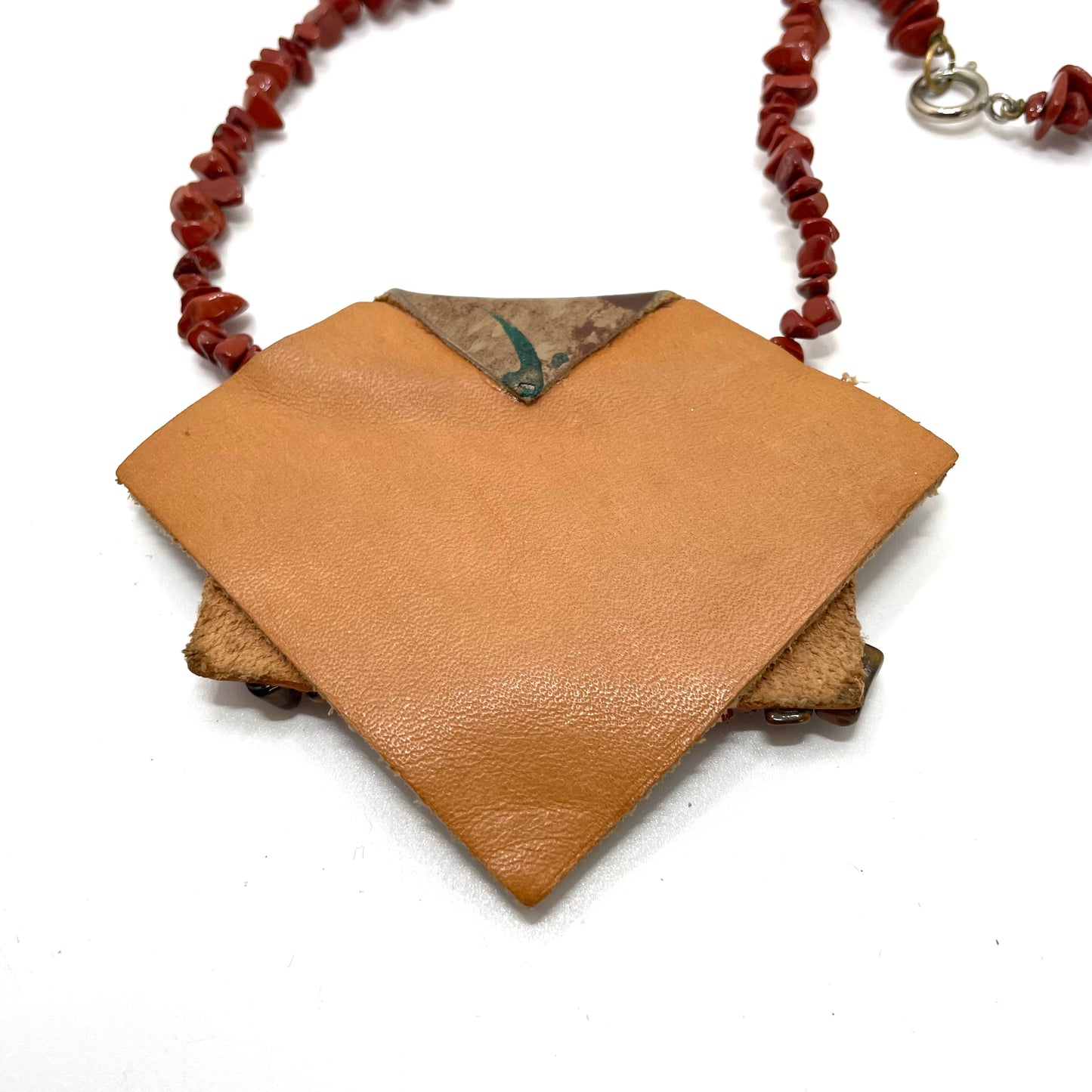 Vintage Mixed Materials Statement Necklace