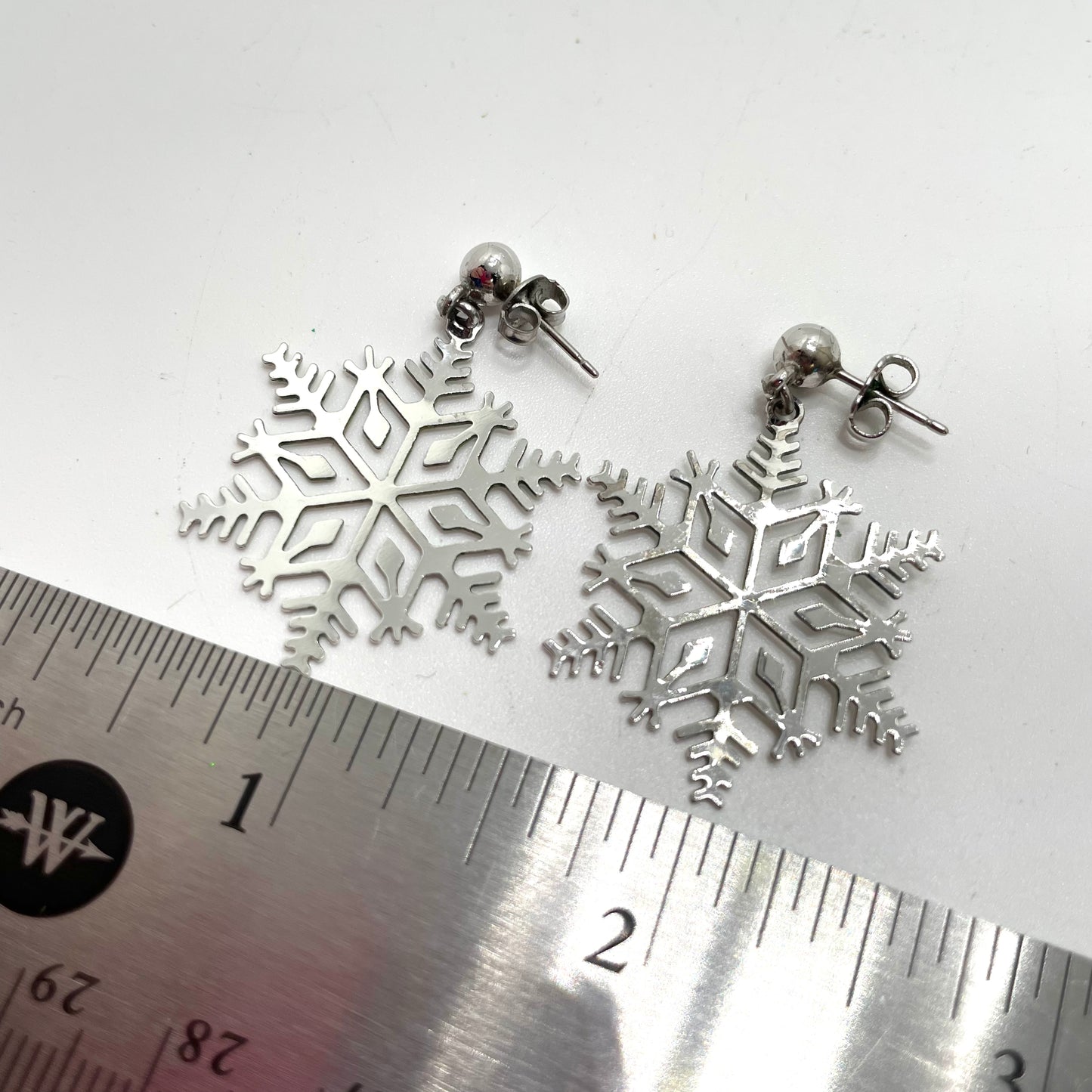 Silver Snowflake Earrings