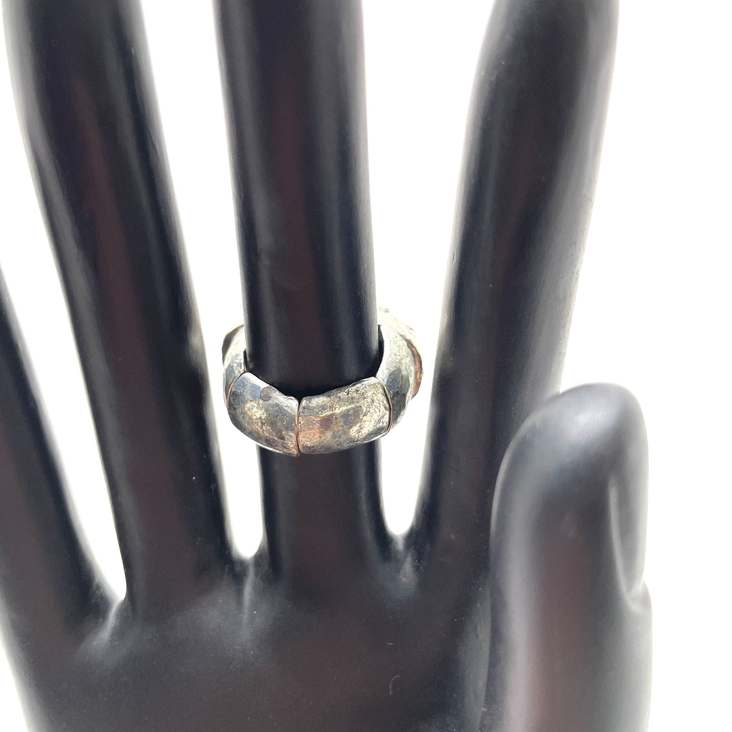 Silver & Crystal Adjustable Size Cocktail Ring