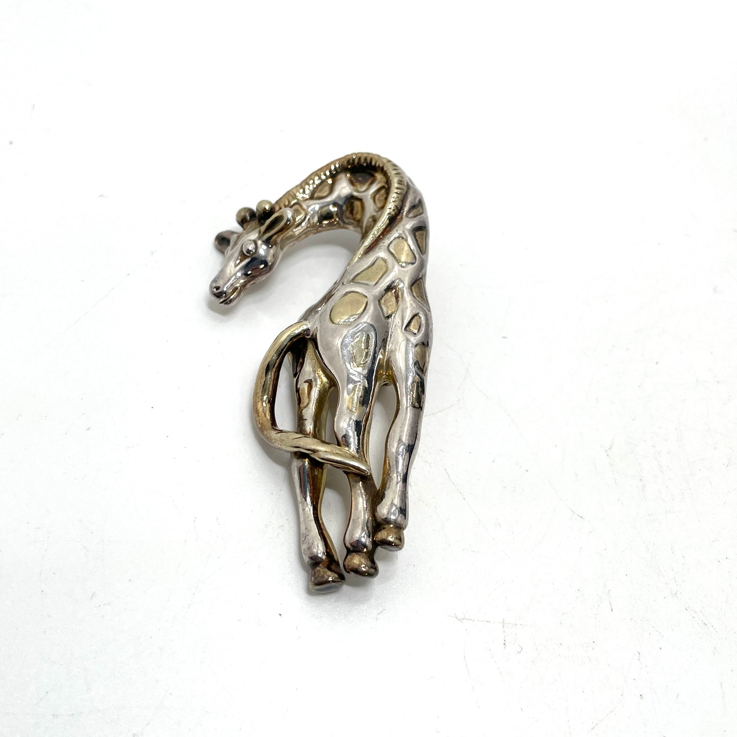 Vintage Sterling Silver Giraffe Pin