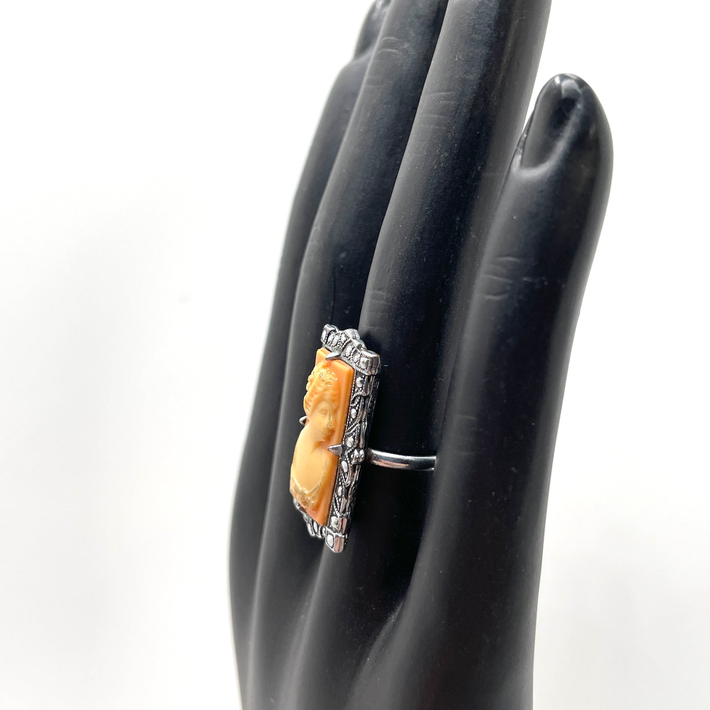 Carved Cameo Ring - Size 5.75