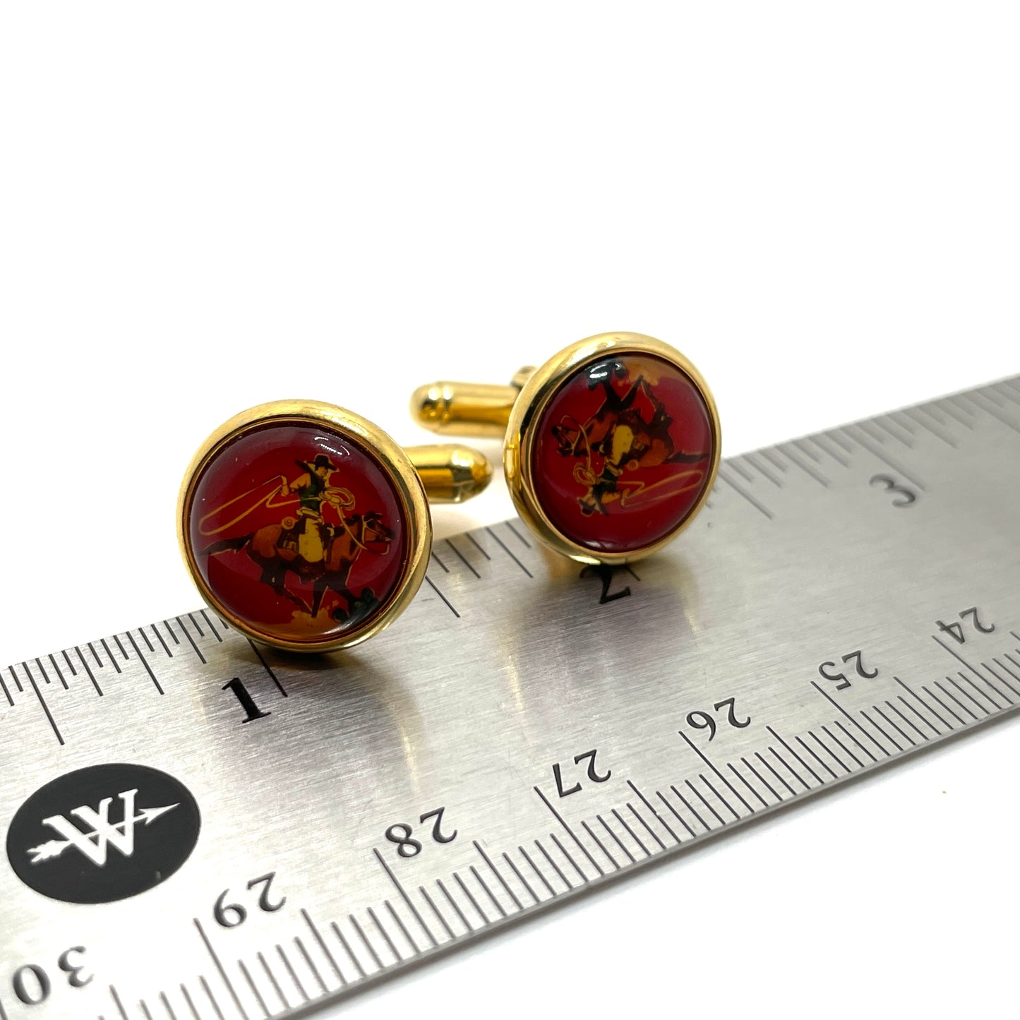 Vintage Bridle Horse Rosette Cufflinks